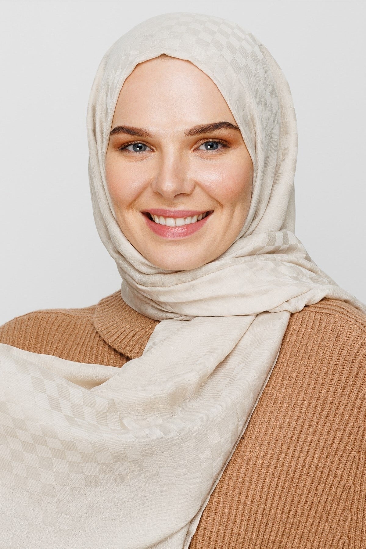 Kare Desen Pamuk Jakar Şal