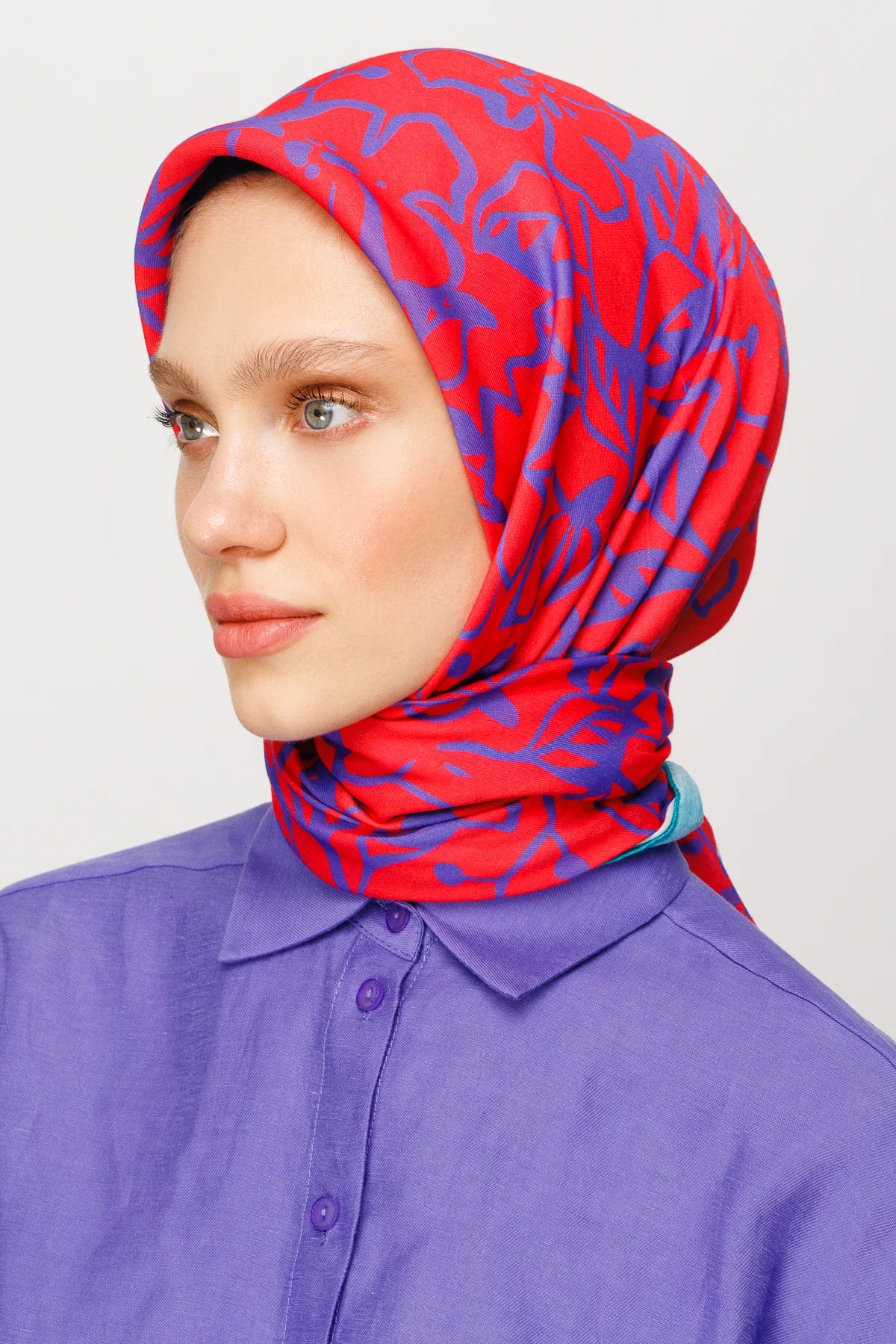 Floral Desen Dijital Soft Eşarp