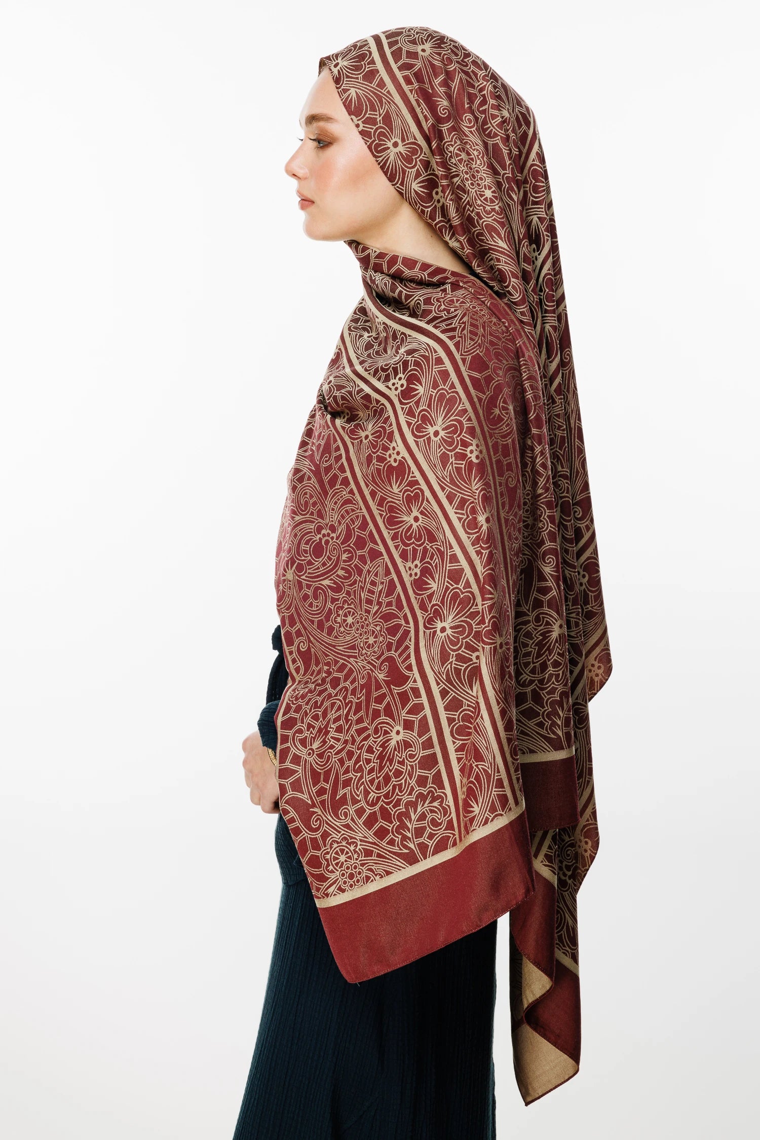 Lavin Desen Çift Taraflı Şal