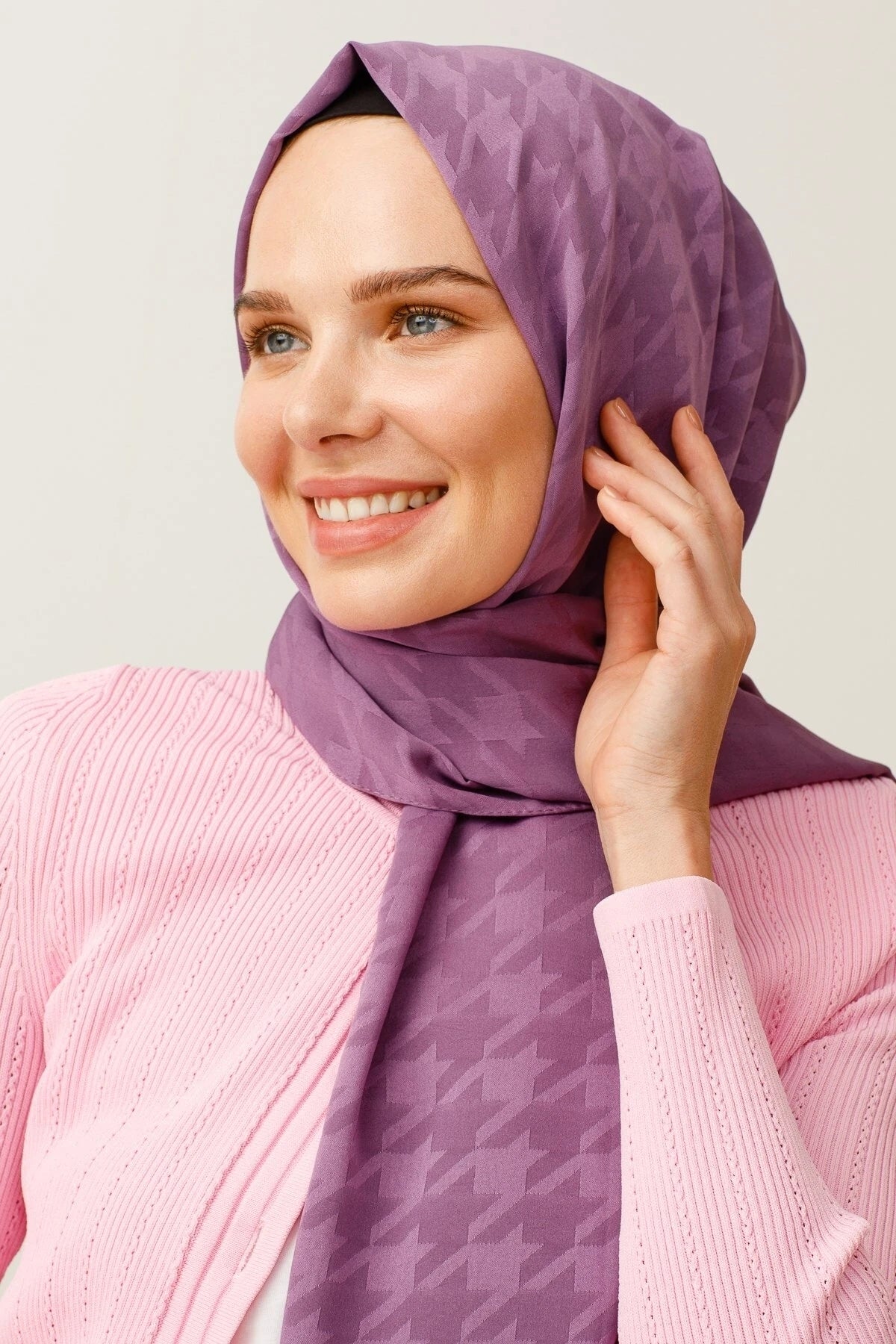 Kazayağı Desen İpeksi Jakar Şal