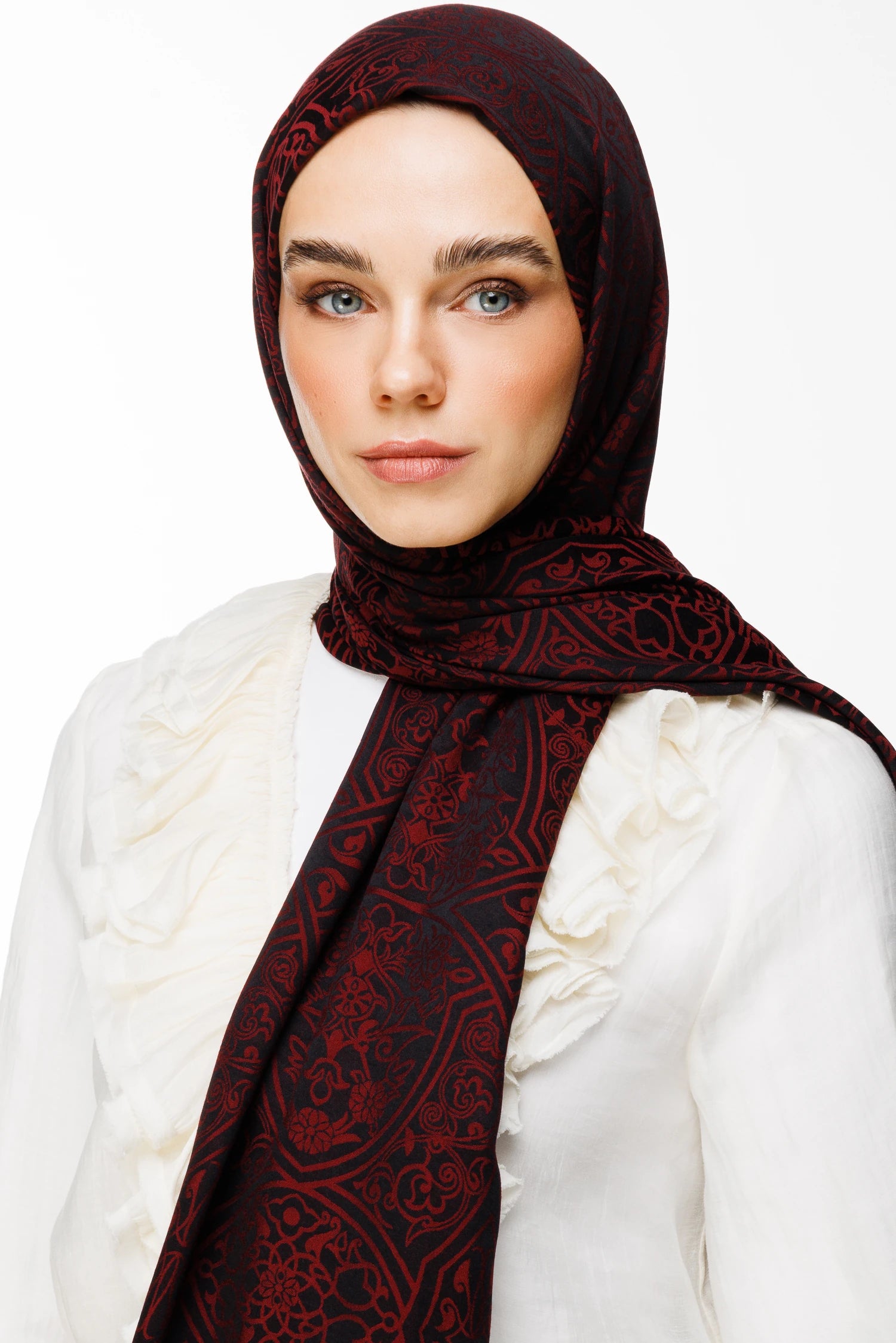 Morocco Desen Çift Taraflı Şal