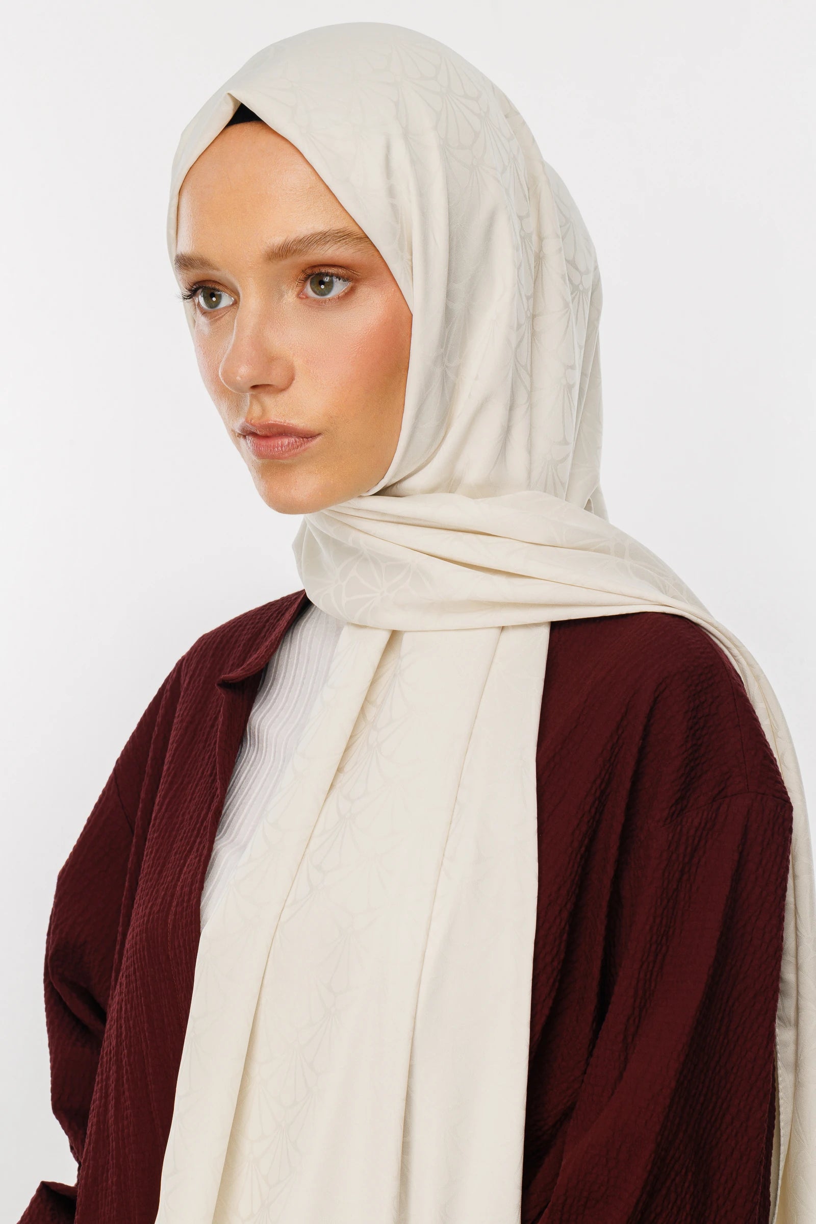 Lotus Desen İpeksi Jakar Şal