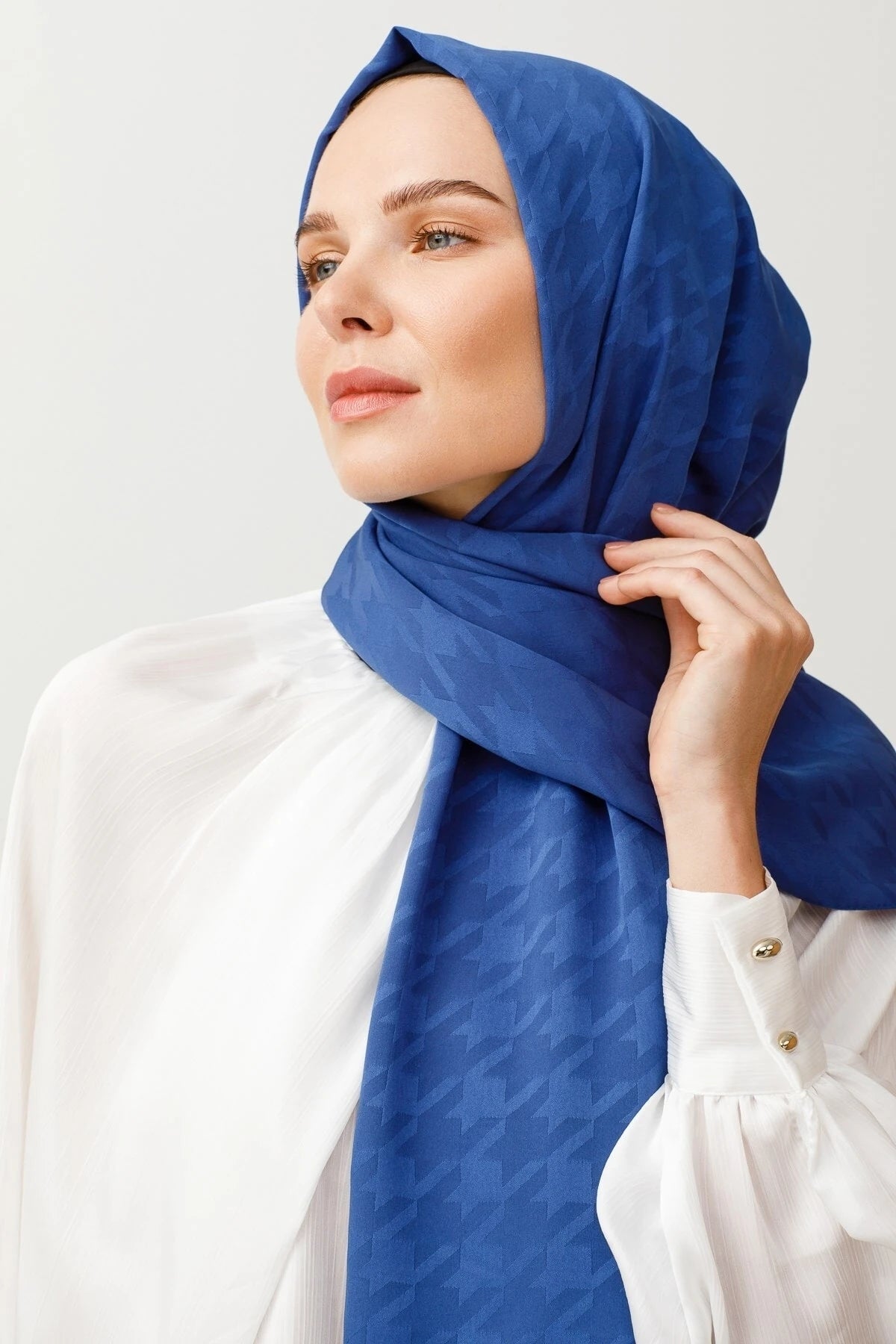 Kazayağı Desen İpeksi Jakar Şal