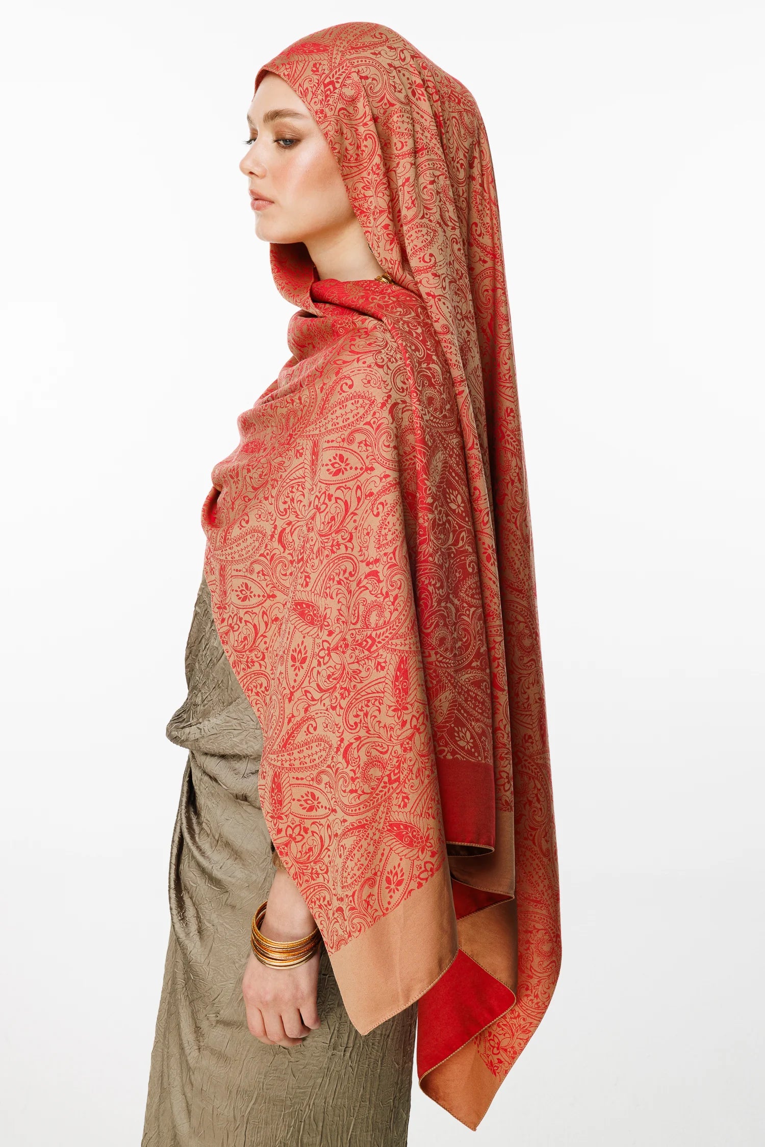 Velora Desen Çift Taraflı Şal