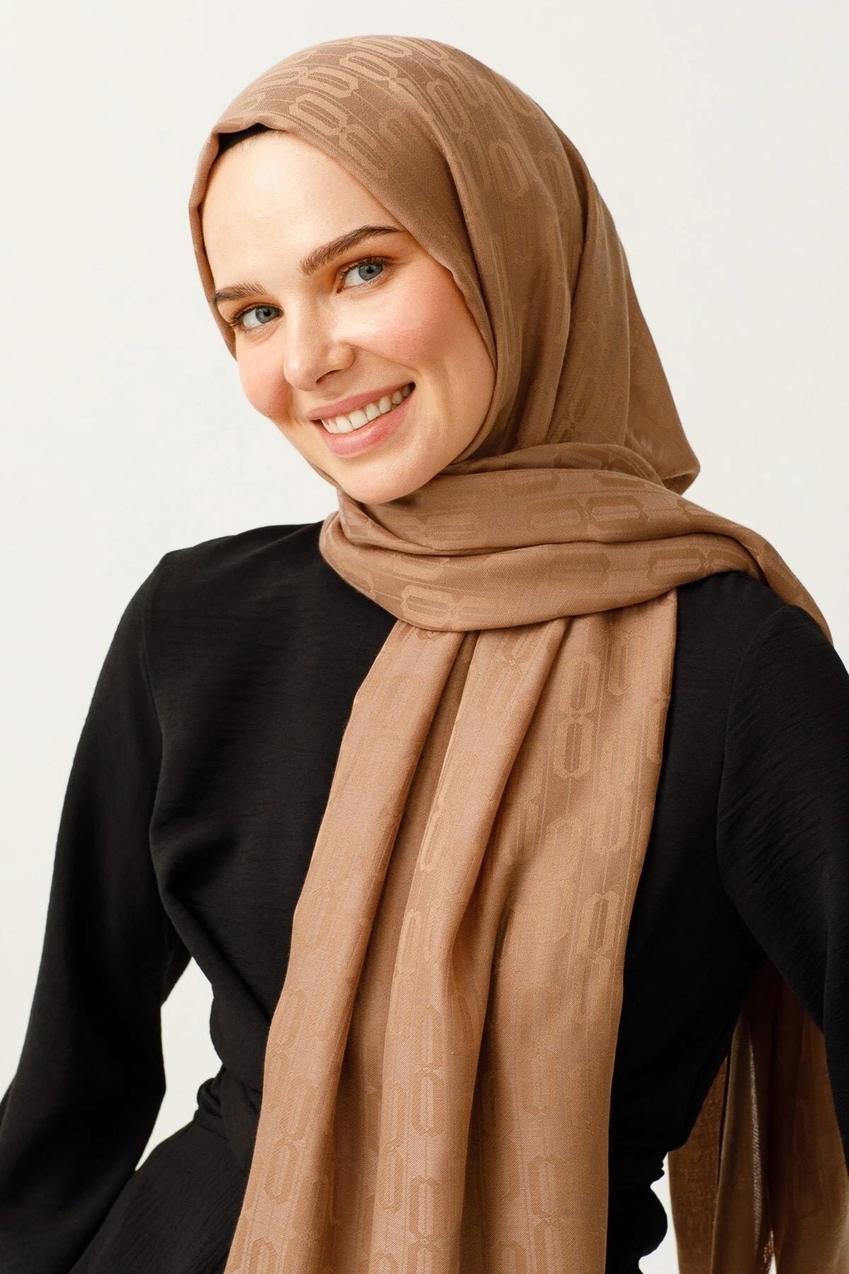 Zincir Desen Pamuk Jakar Şal