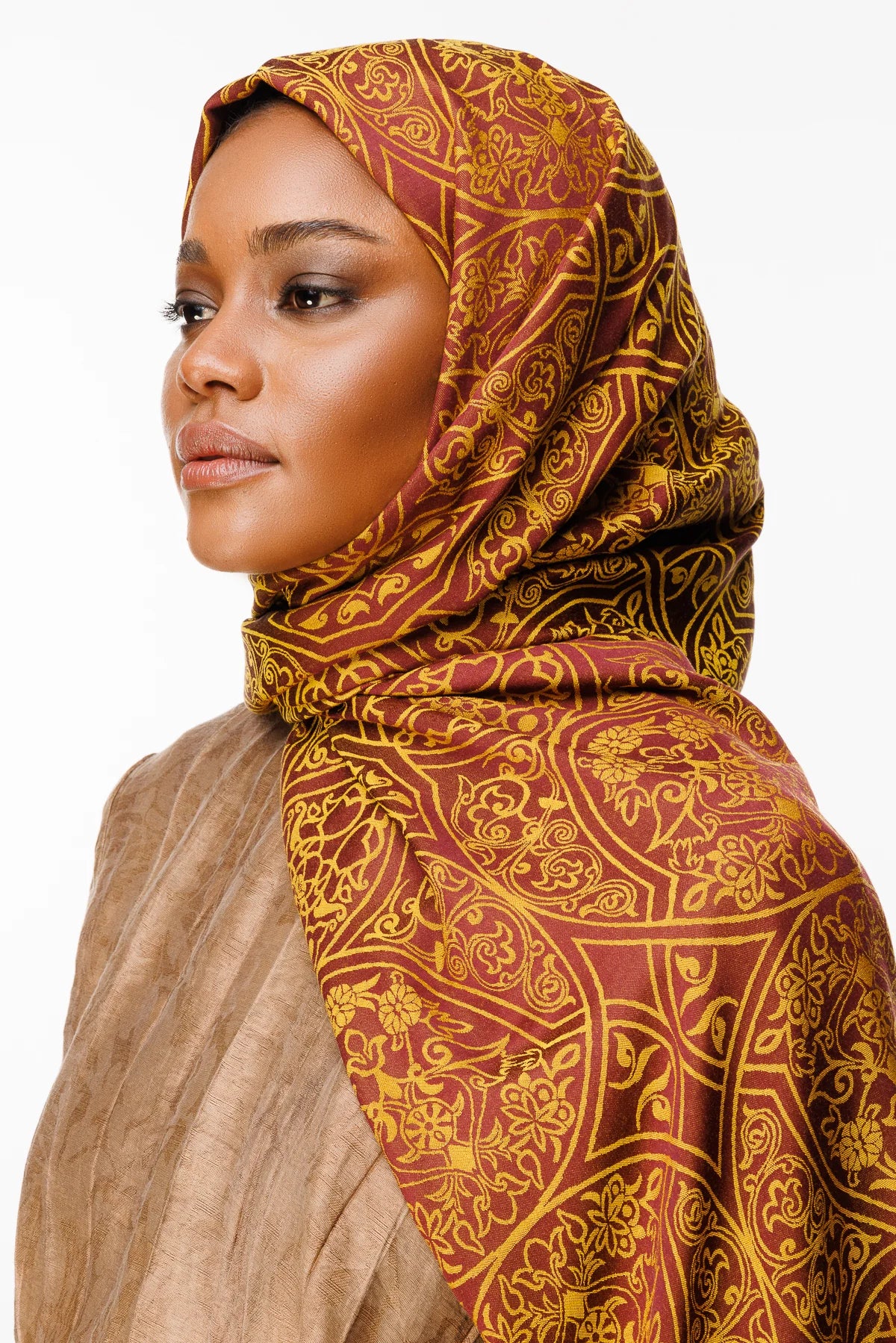 Morocco Desen Çift Taraflı Şal