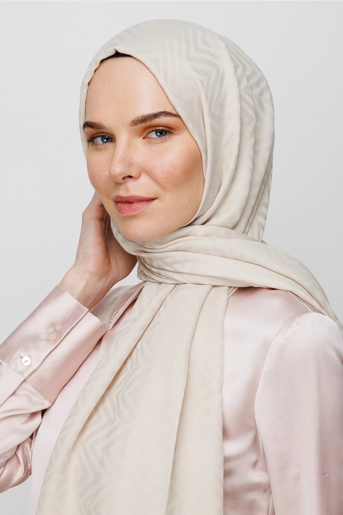 Zikzak Desen Pamuk Jakar Şal