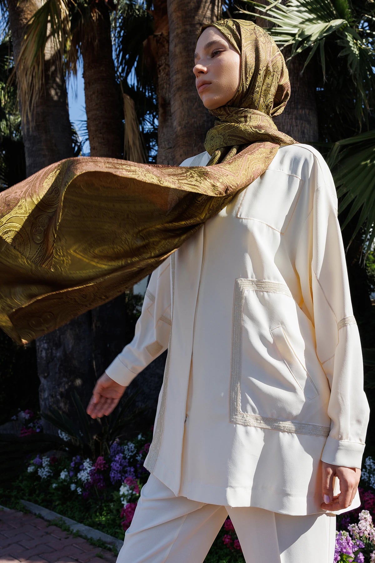 Liva Desen Shine Line Şal