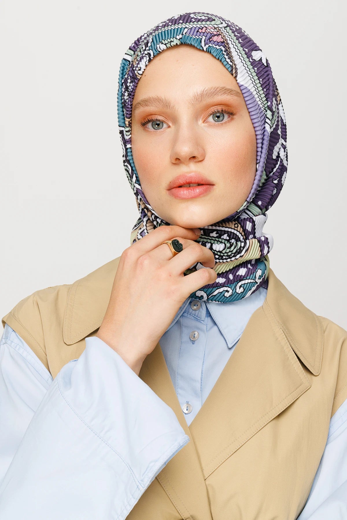 40 Yama Desen Pilise Eşarp