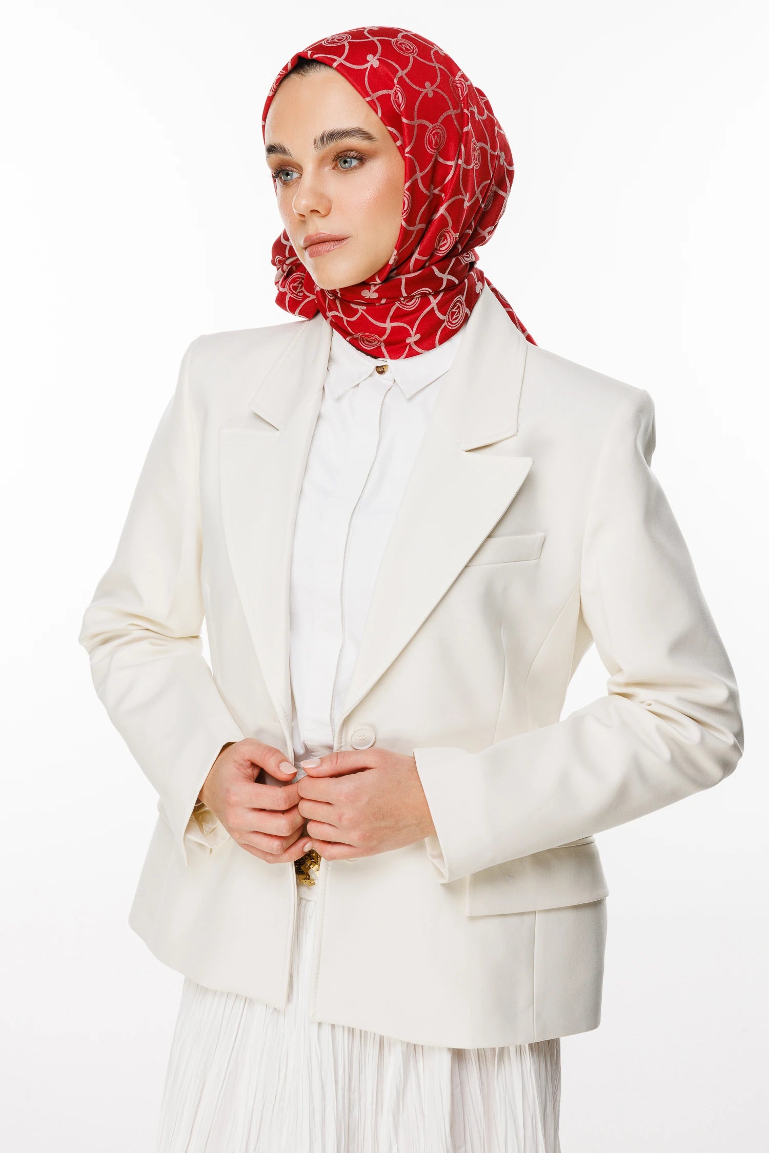 Marrakech Desen Çift Taraflı Şal