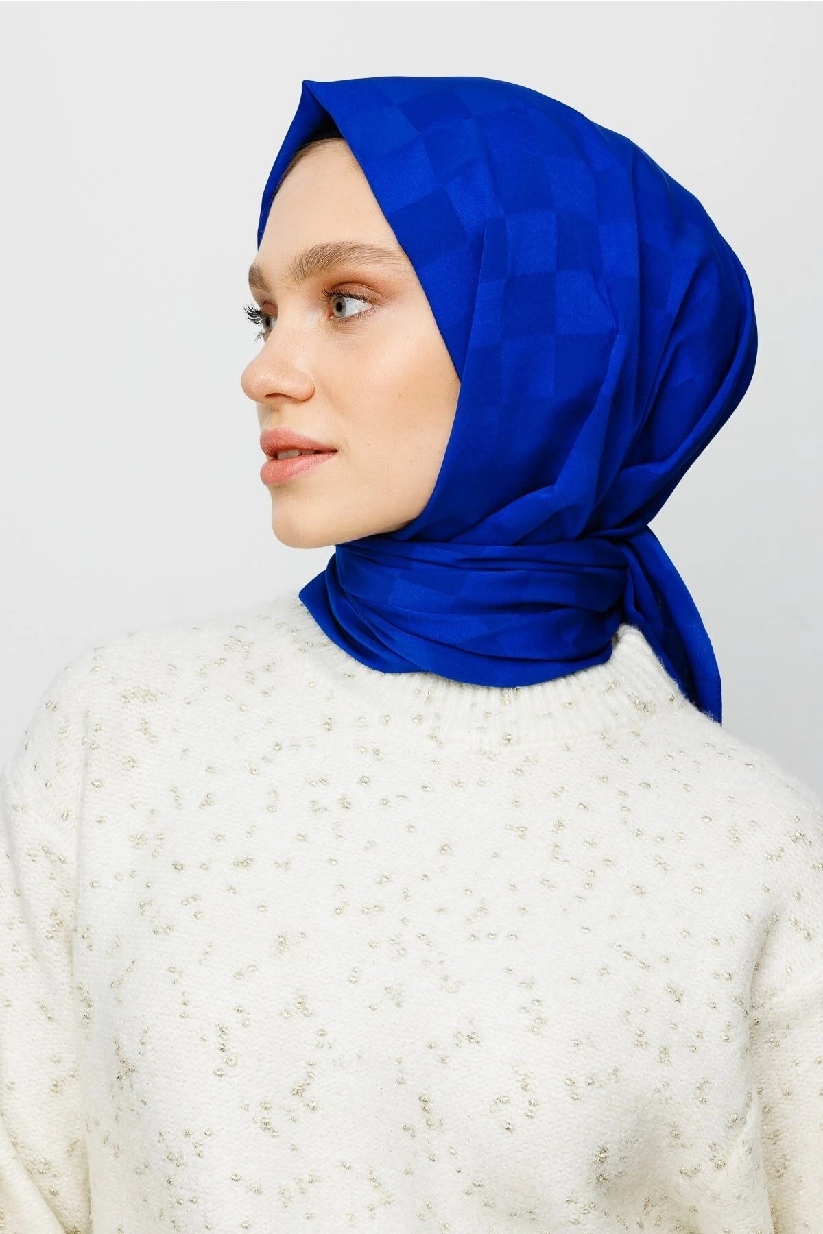 Dama Desen İpeksi Jakar Şal