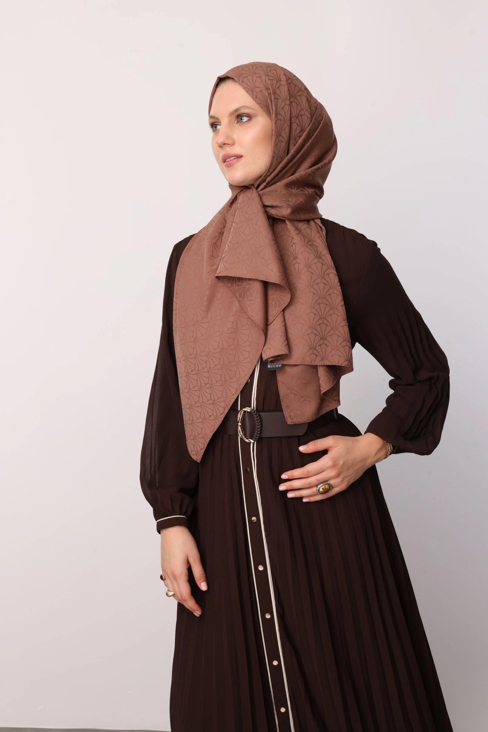 Lotus Desen İpeksi Jakar Şal