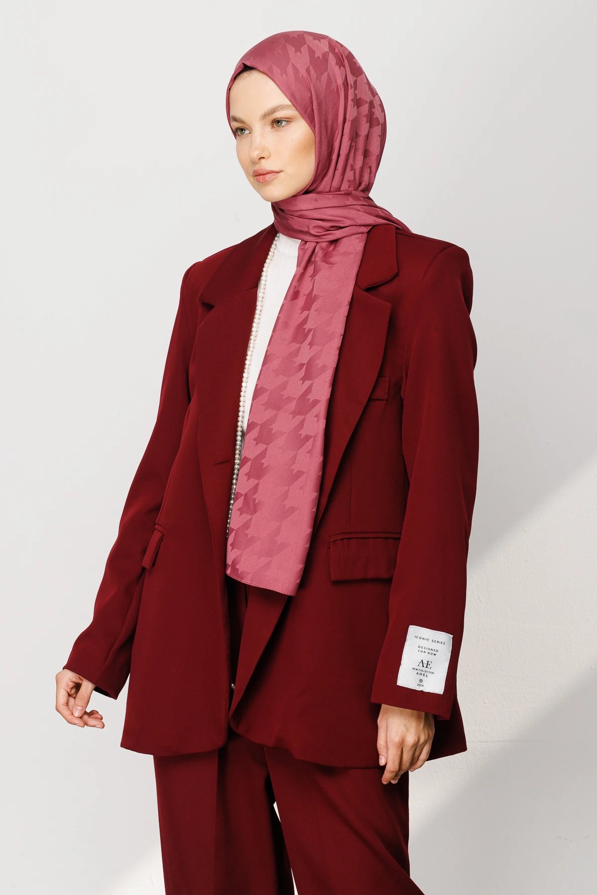 Kazayağı Desen İpeksi Jakar Şal