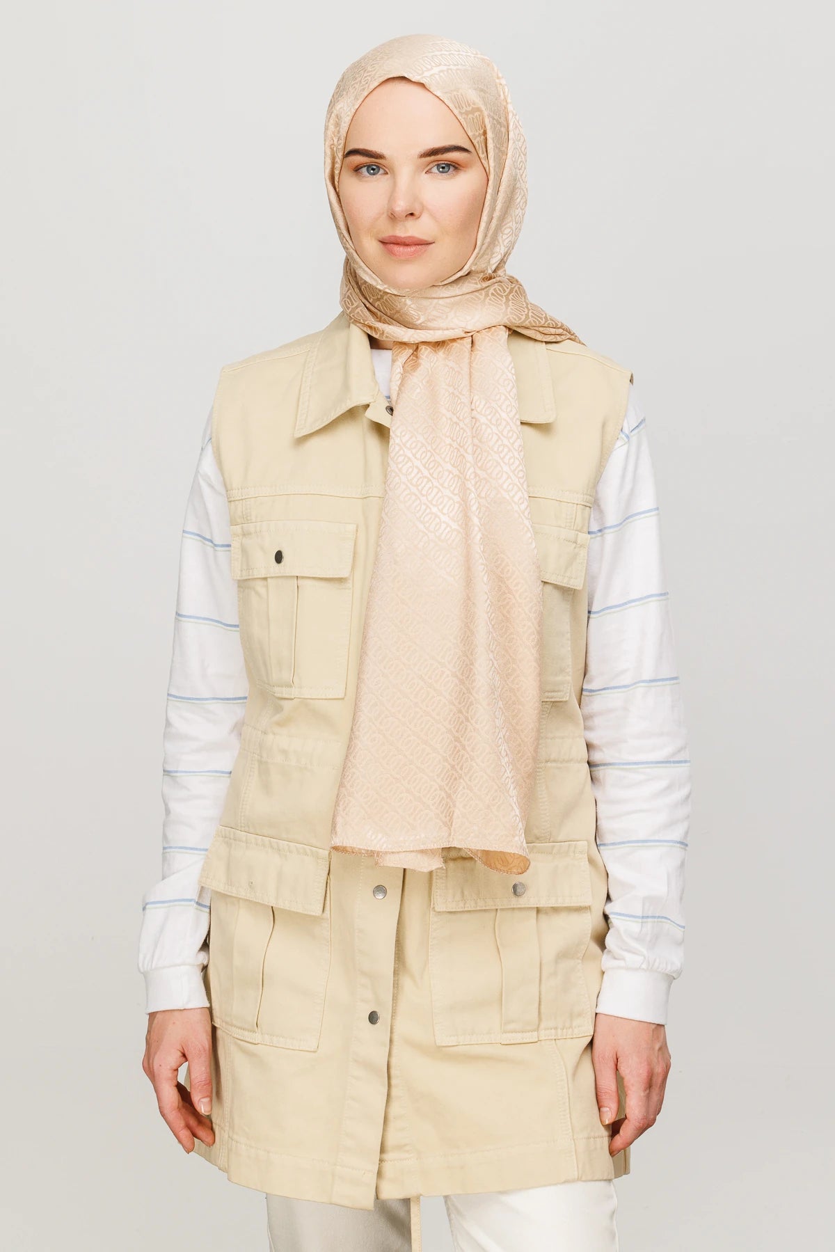 Forever Desen Parlak Jakar Şal