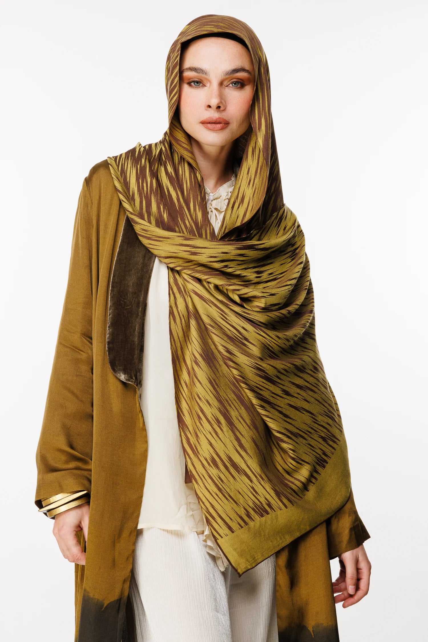 Selis Desen Çift Taraflı Şal