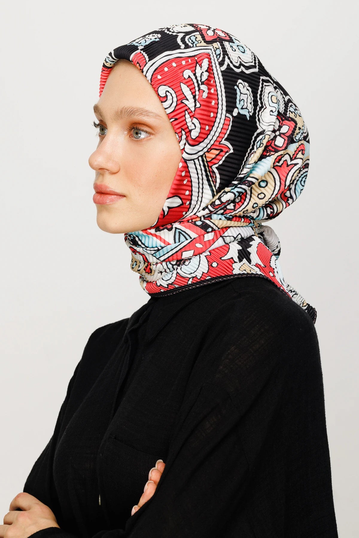 40 Yama Desen Pilise Eşarp