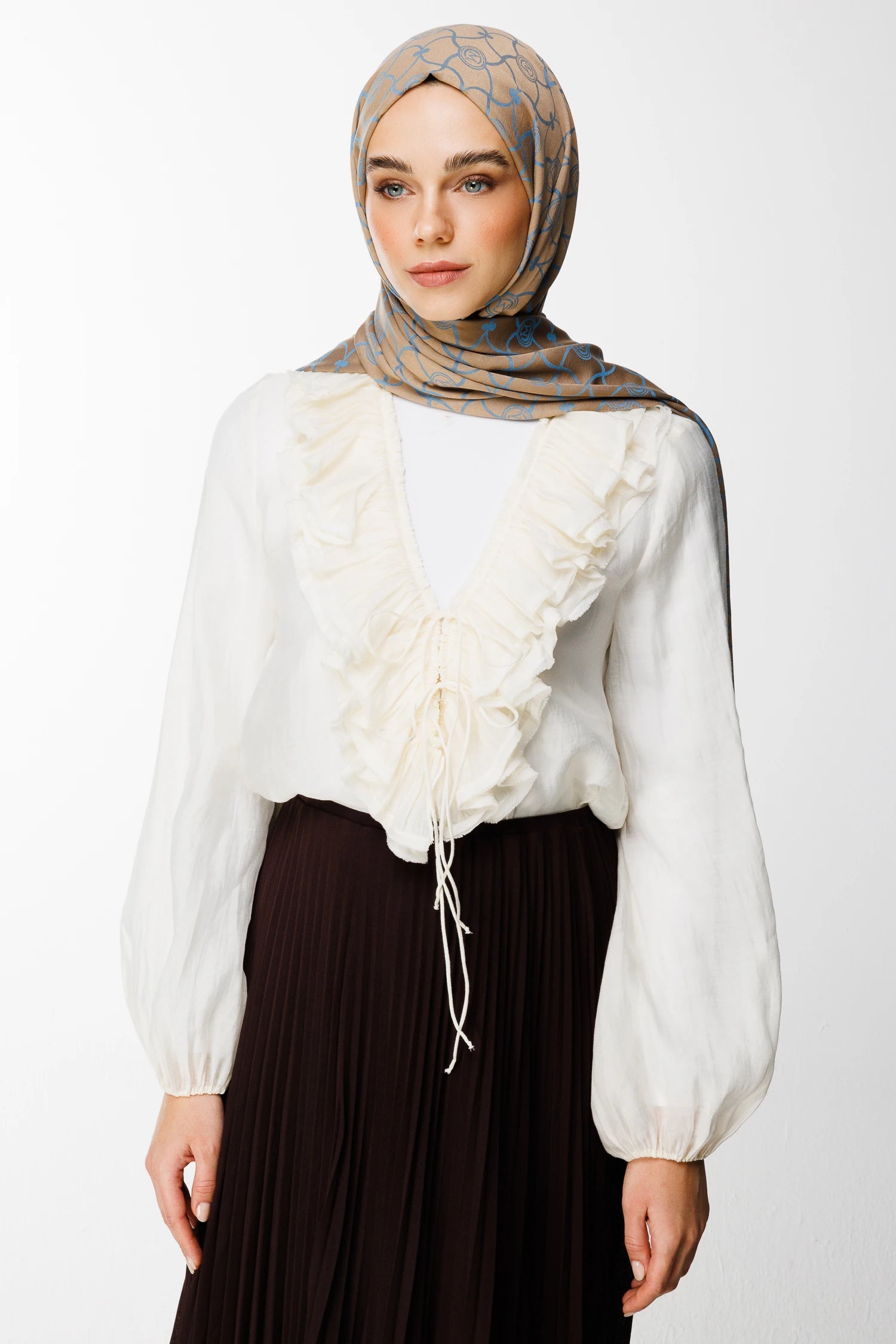 Marrakech Desen Çift Taraflı Şal