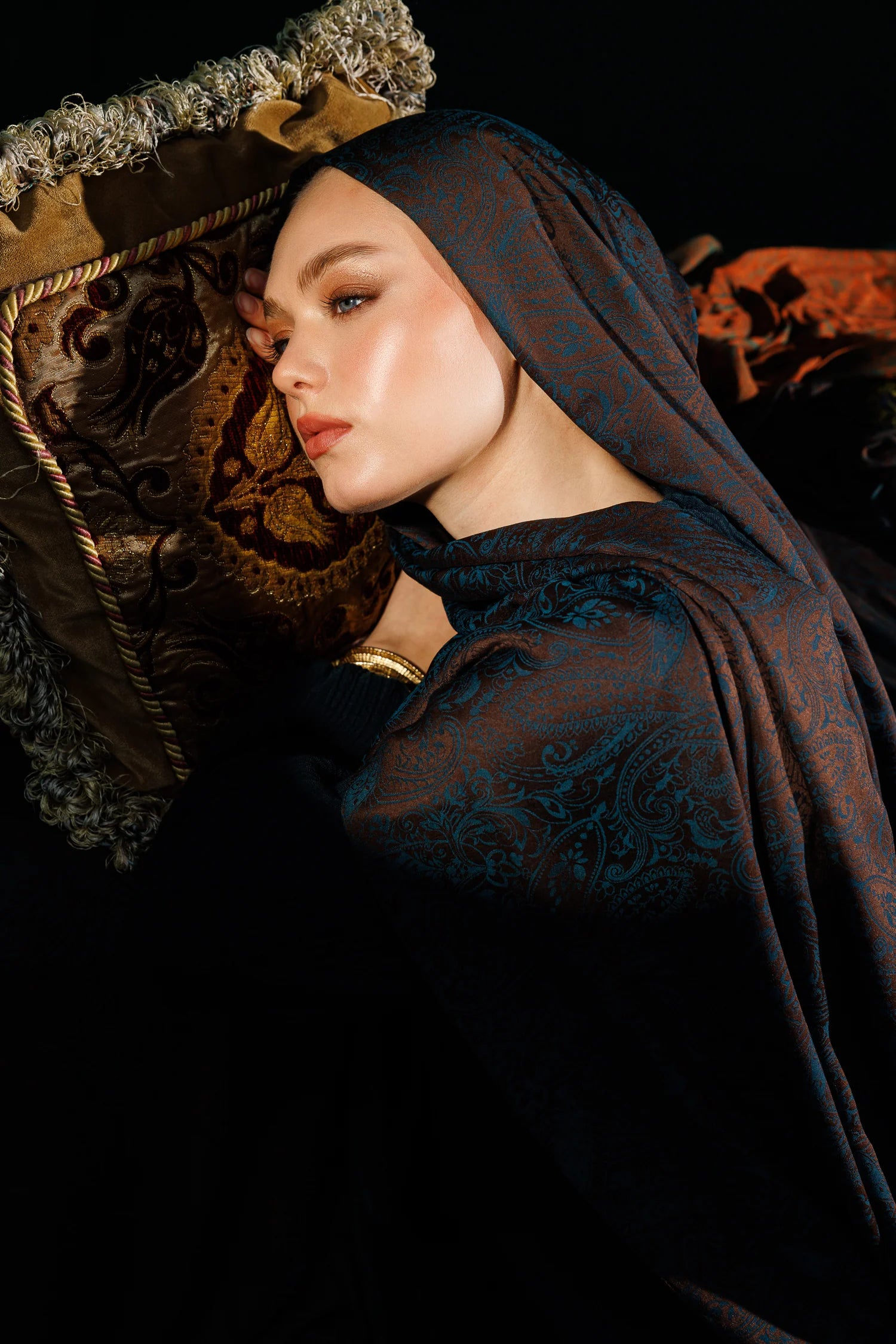 Velora Desen Çift Taraflı Şal