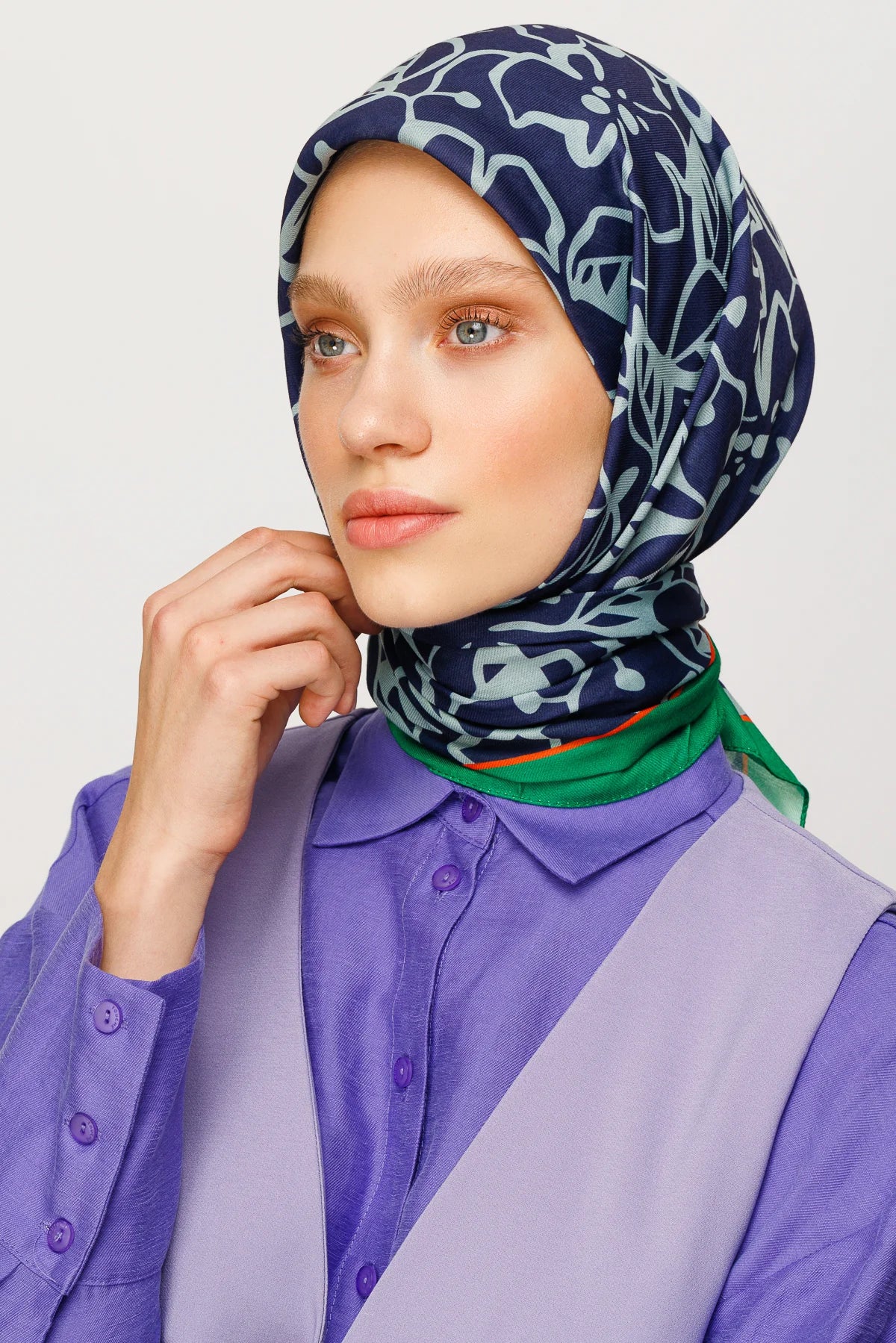 Floral Desen Dijital Soft Eşarp