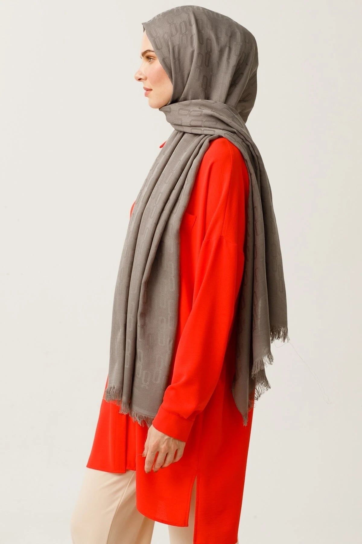 Zincir Desen Pamuk Jakar Şal