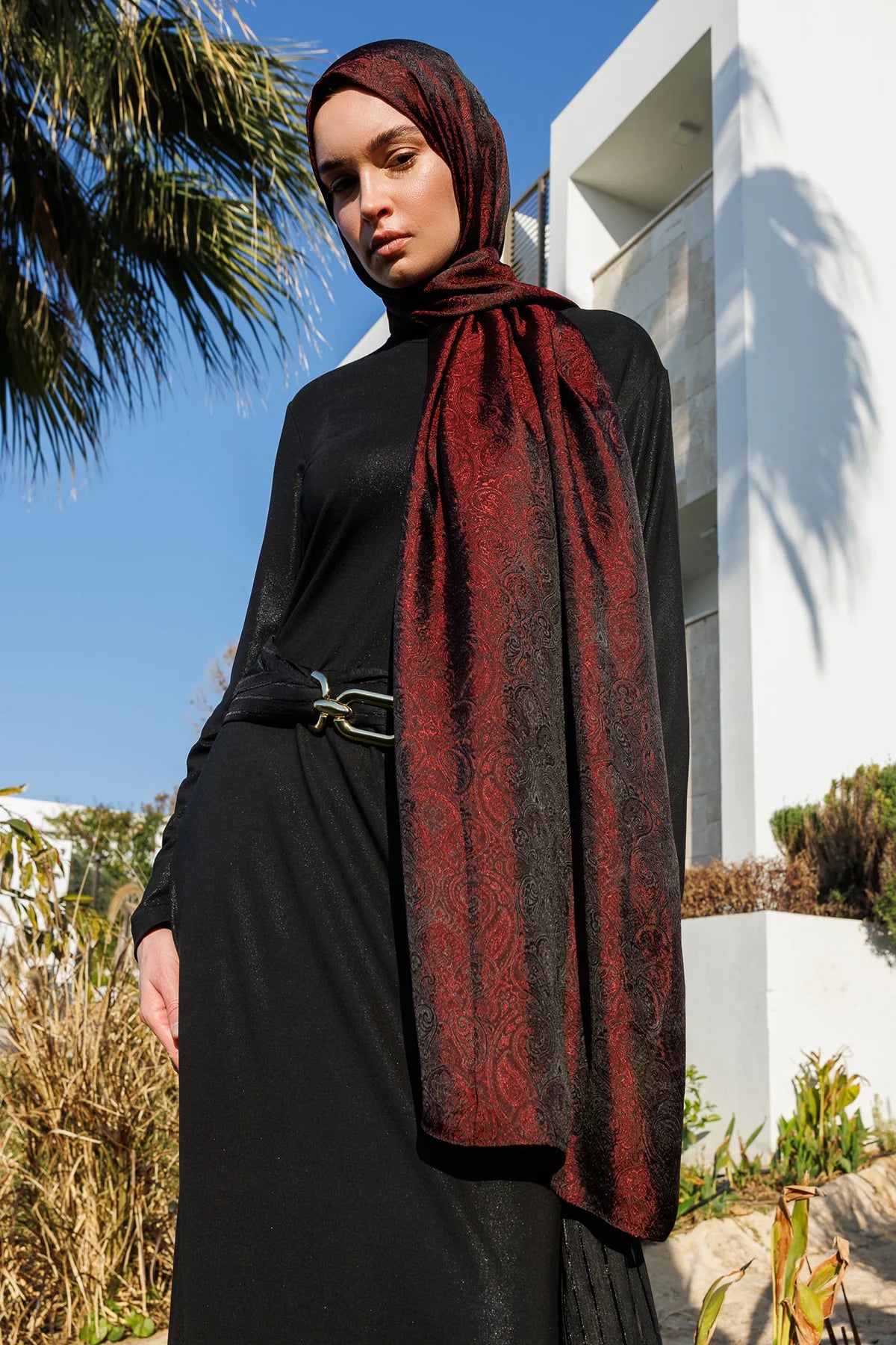 Moren Desen Shine Line Şal