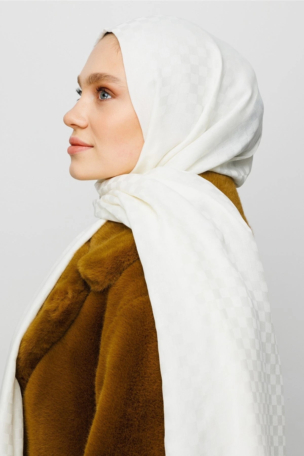 Kare Desen Pamuk Jakar Şal