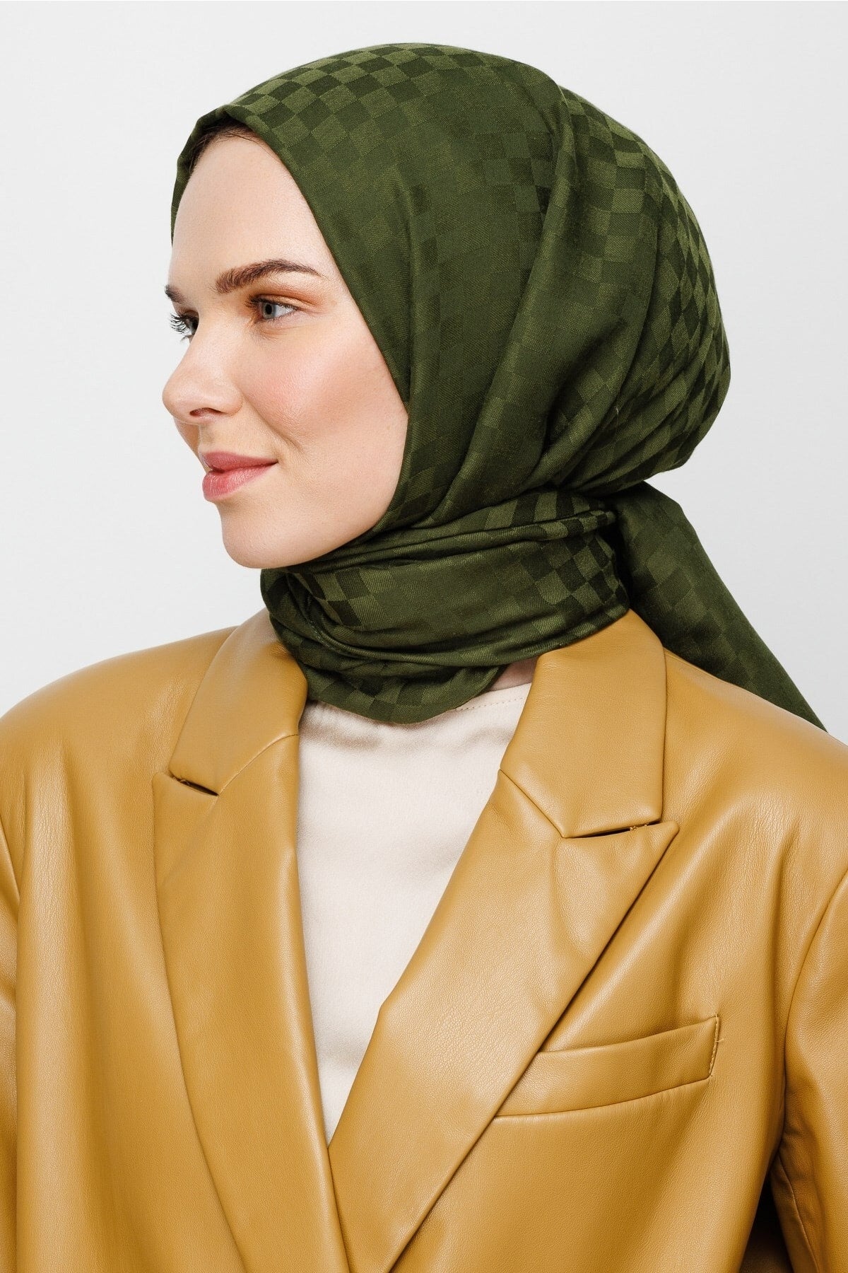 Kare Desen Pamuk Jakar Şal