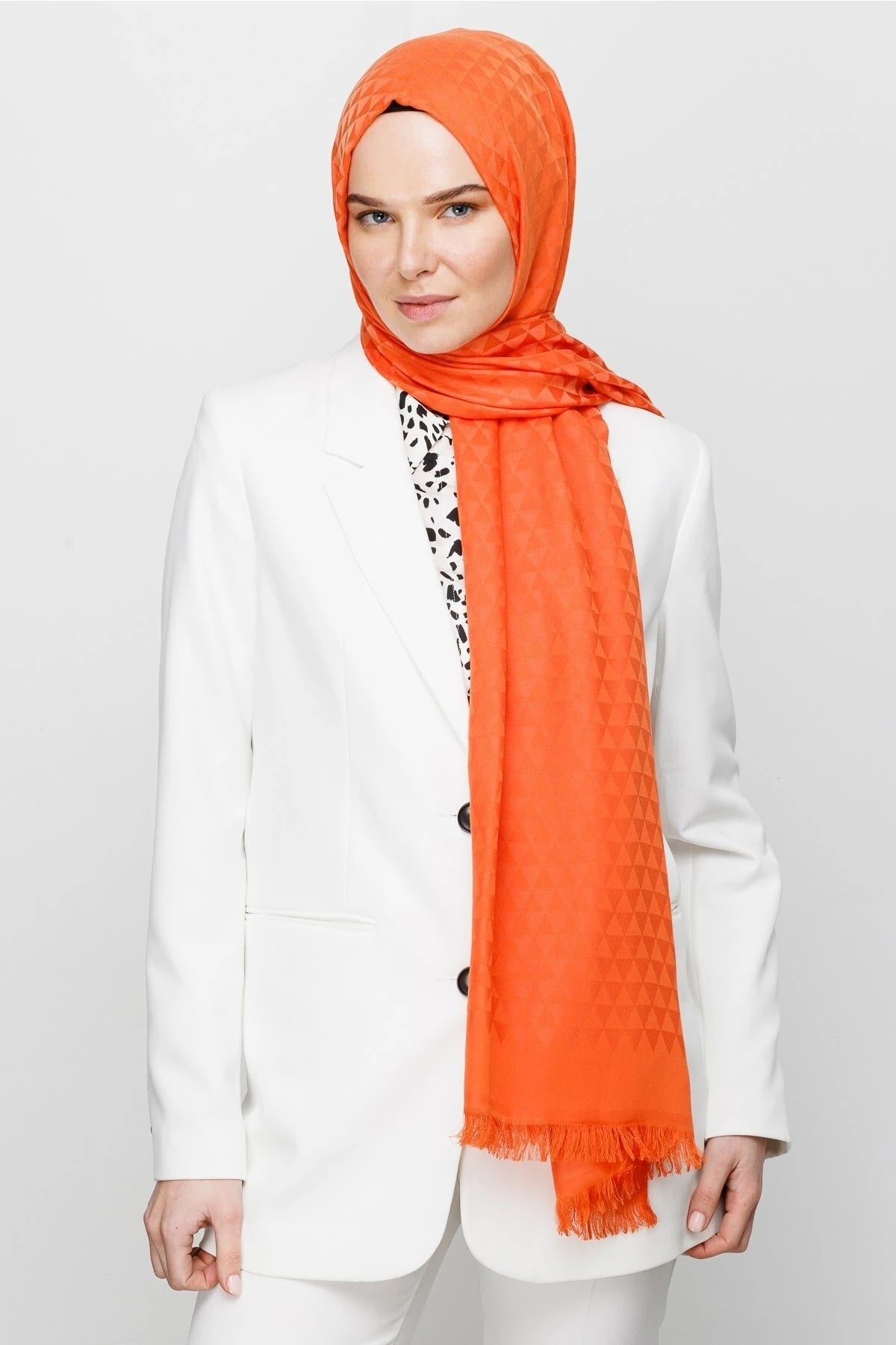 Prizma Desen Pamuk Jakar Şal