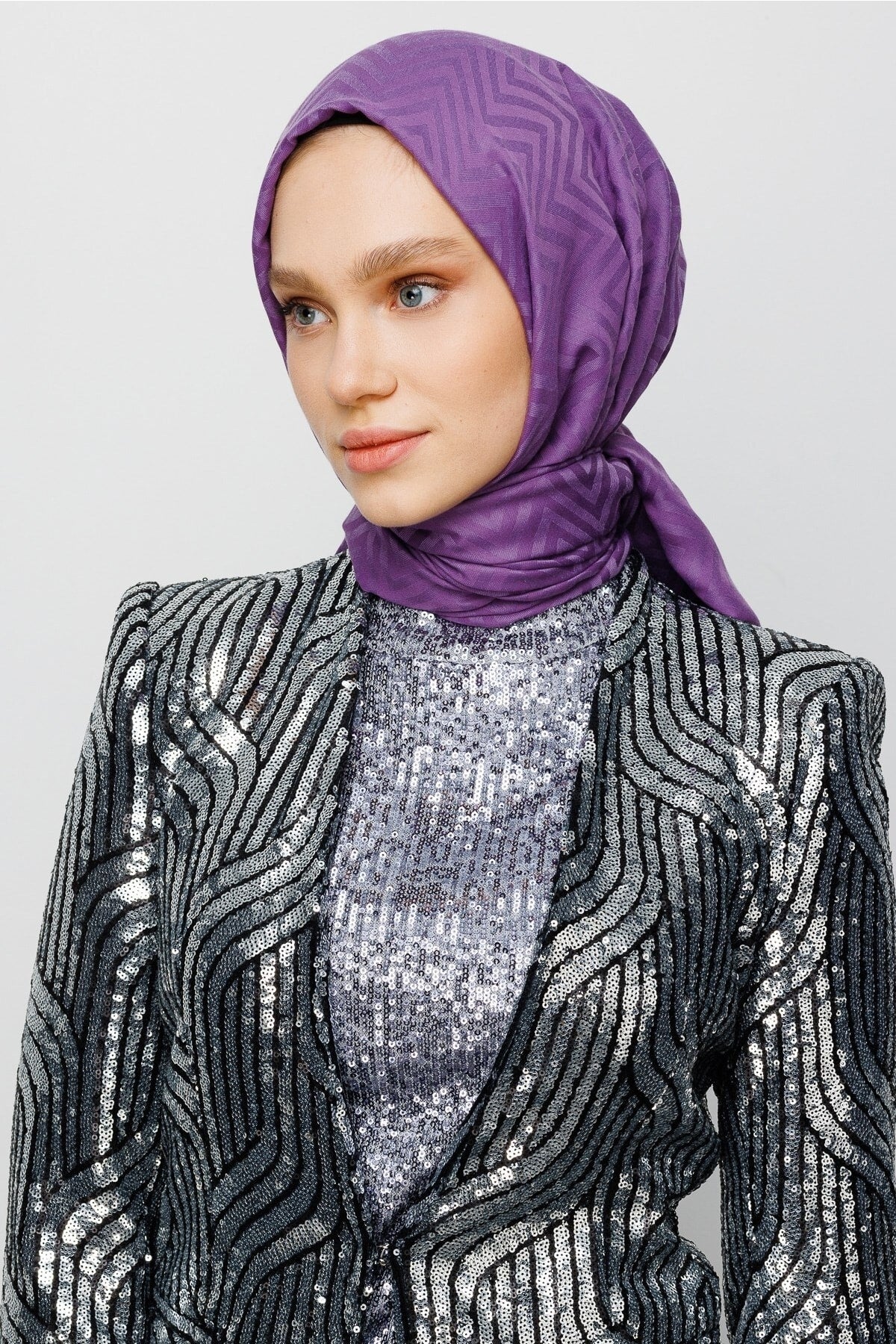 Zikzak Desen Pamuk Jakar Şal