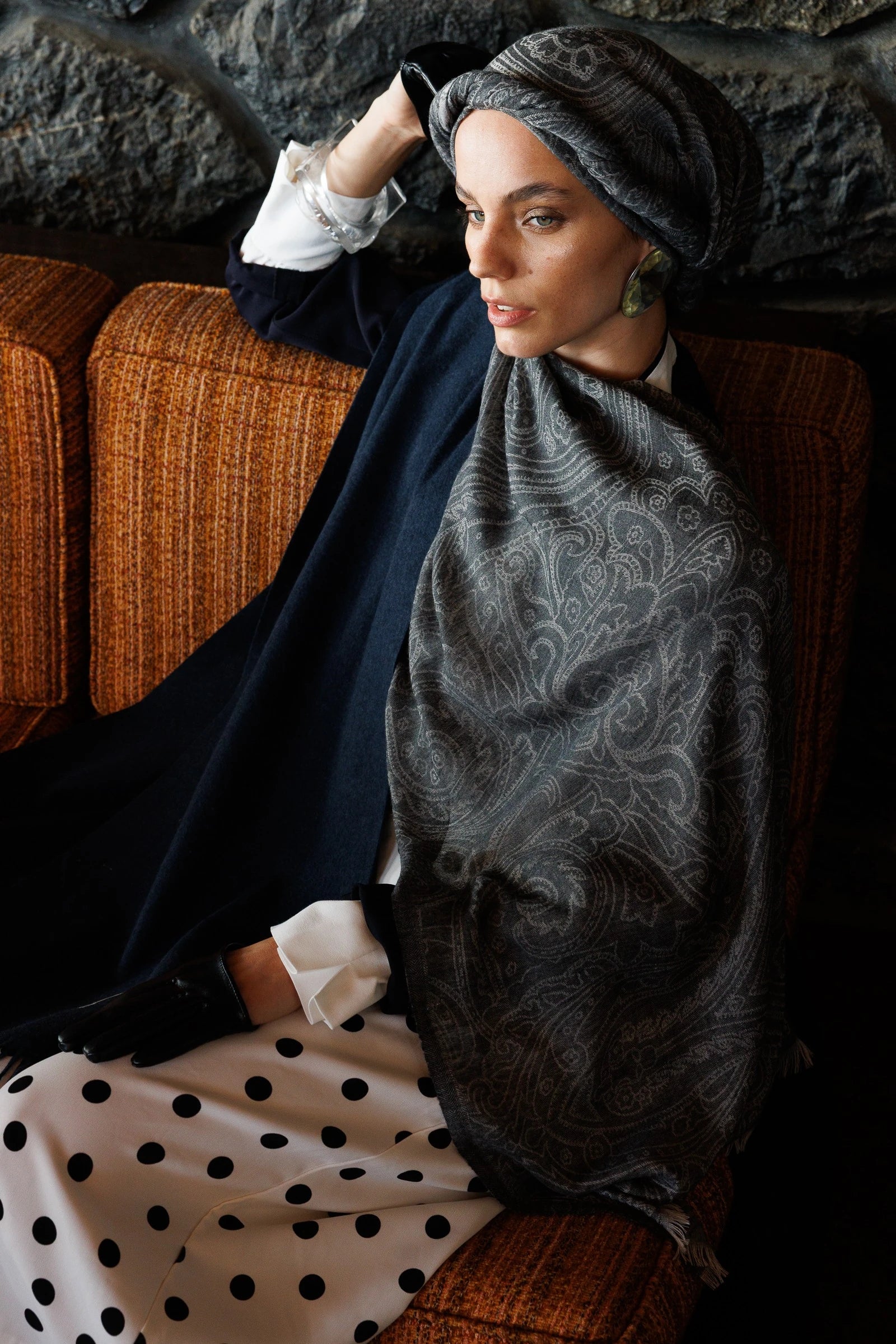 Rumi Desen Yün Kaşmir Şal