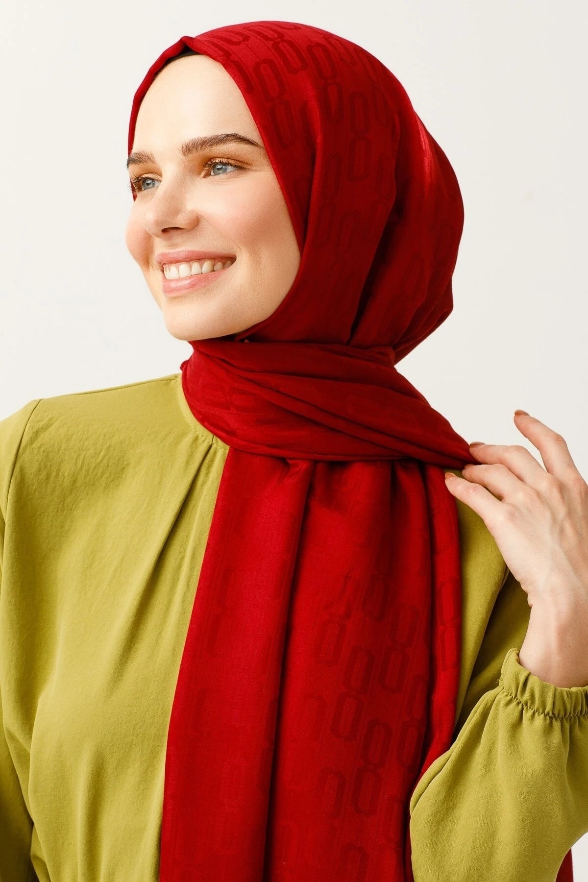 Zincir Desen Pamuk Jakar Şal