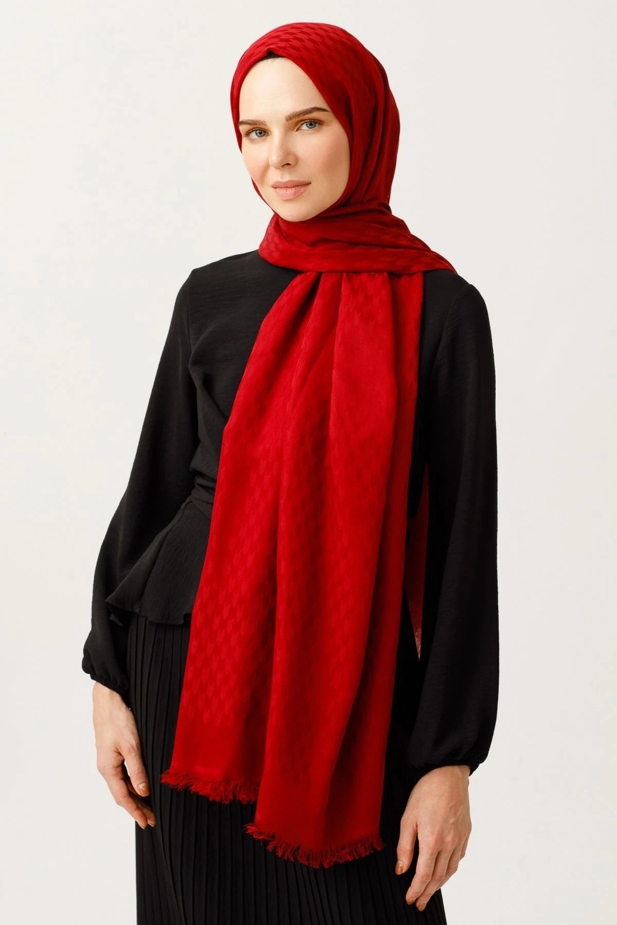 Kırlangıç Desen Pamuk Jakar Şal