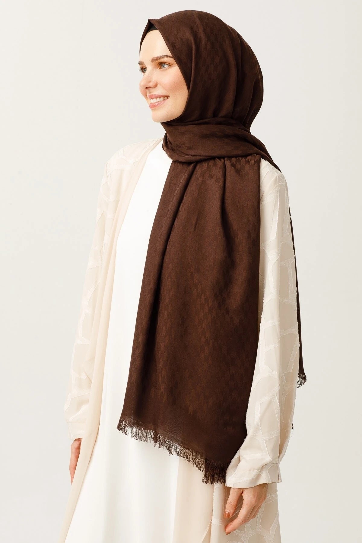 Kırlangıç Desen Pamuk Jakar Şal