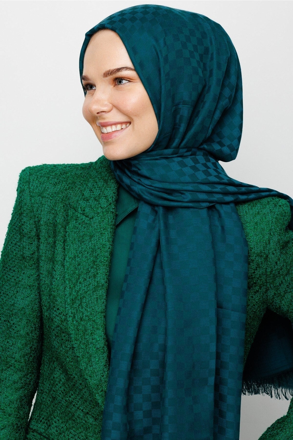 Kare Desen Pamuk Jakar Şal