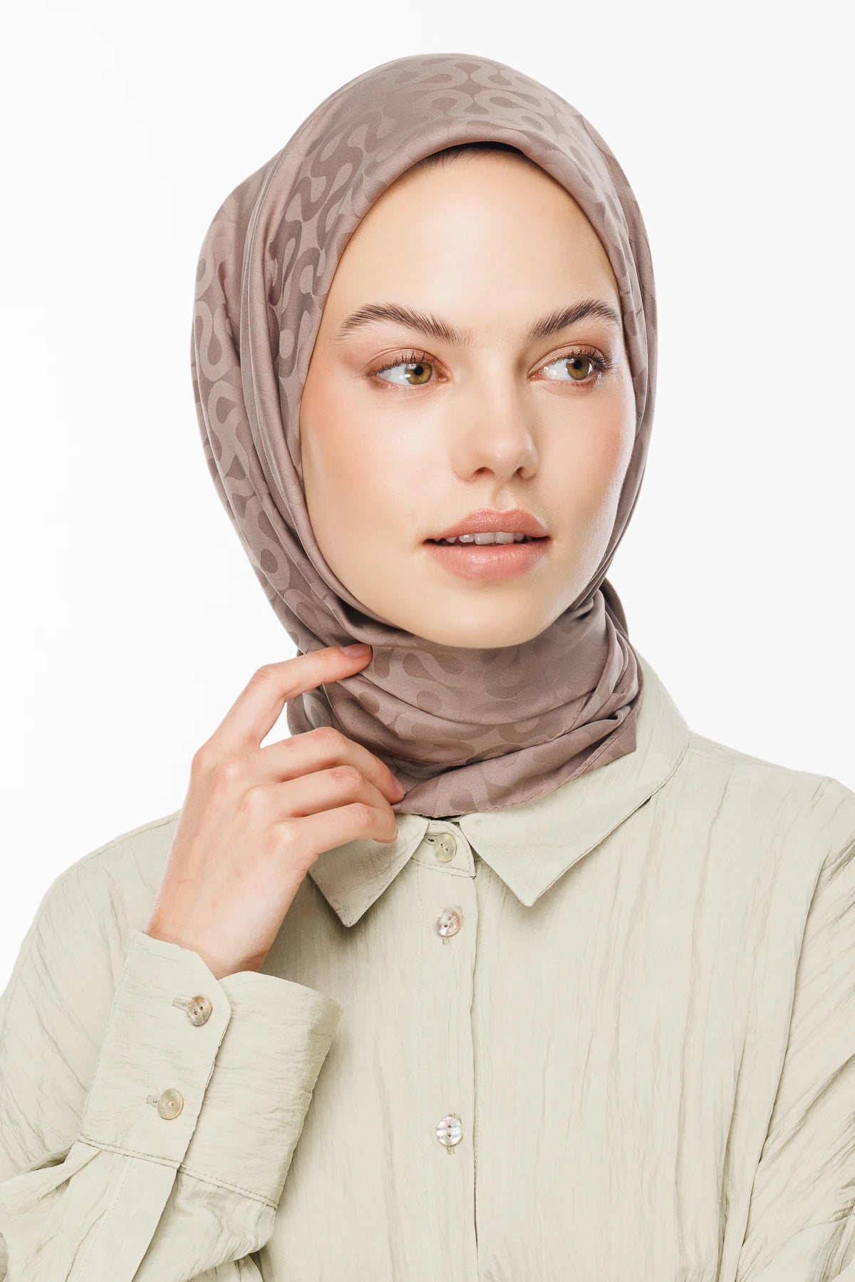 Moon Desen İpeksi Jakar Eşarp