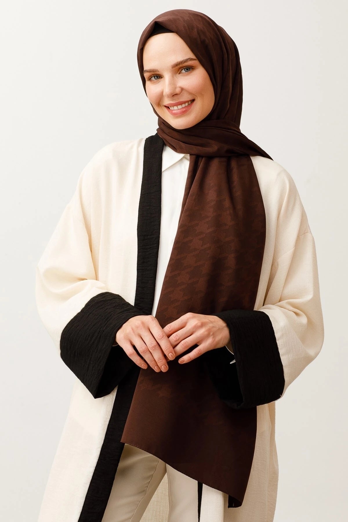 Kazayağı Desen İpeksi Jakar Şal