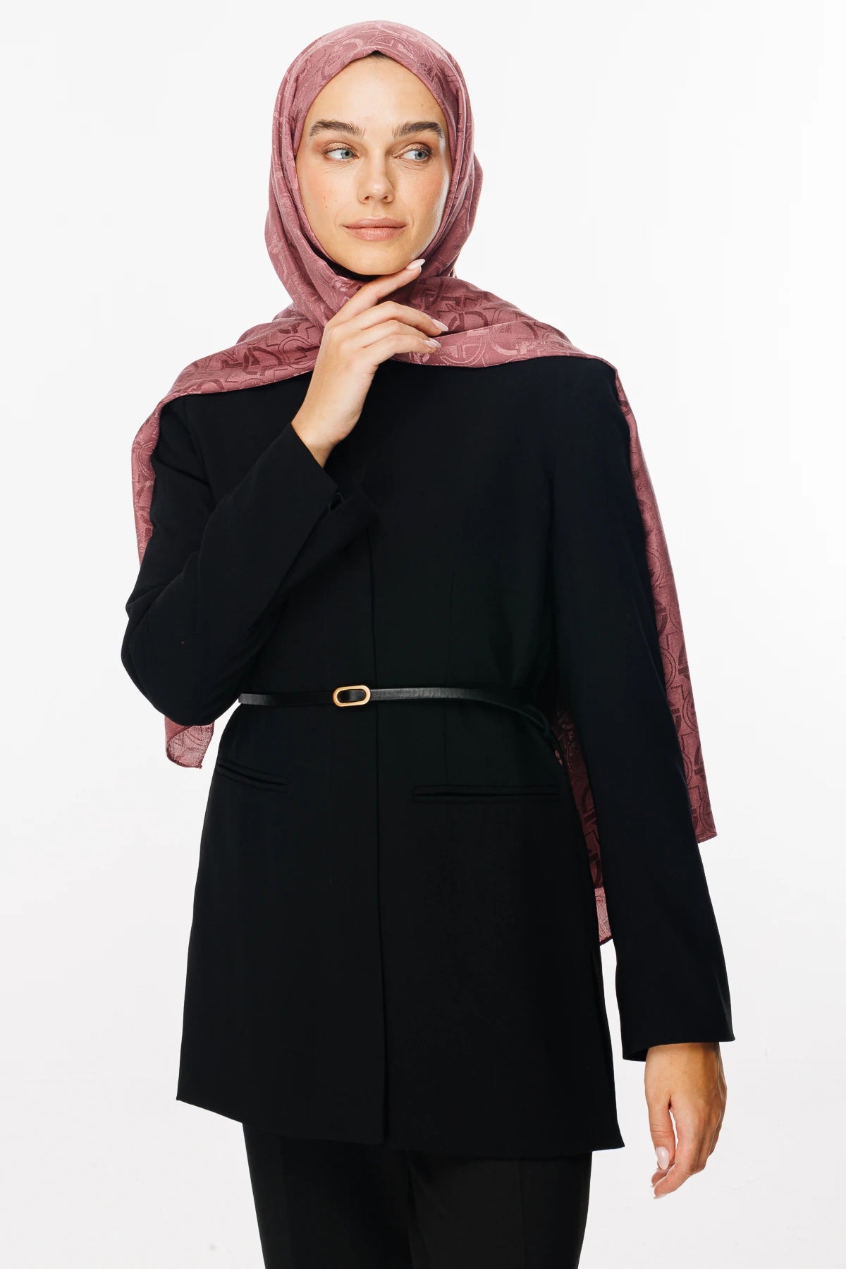 Longar Desen Parlak Jakar Şal