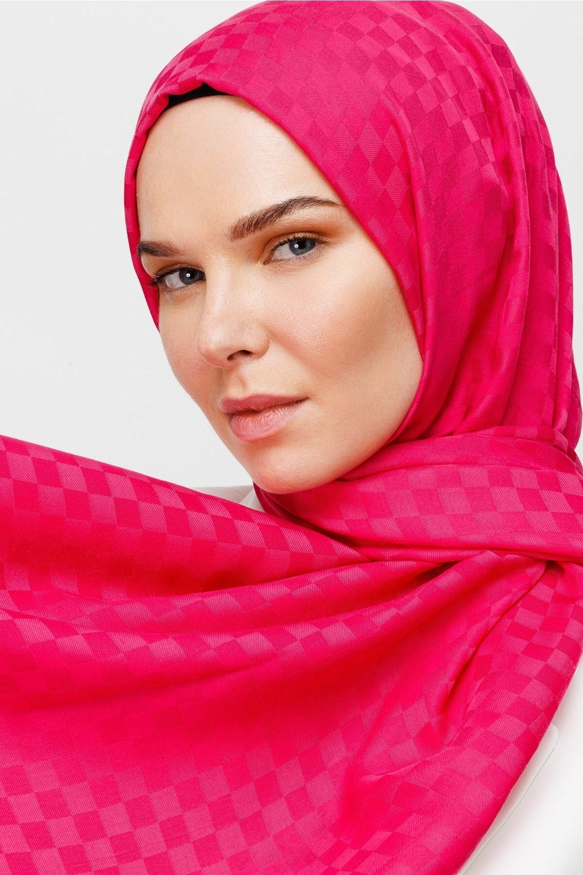 Kare Desen Pamuk Jakar Şal