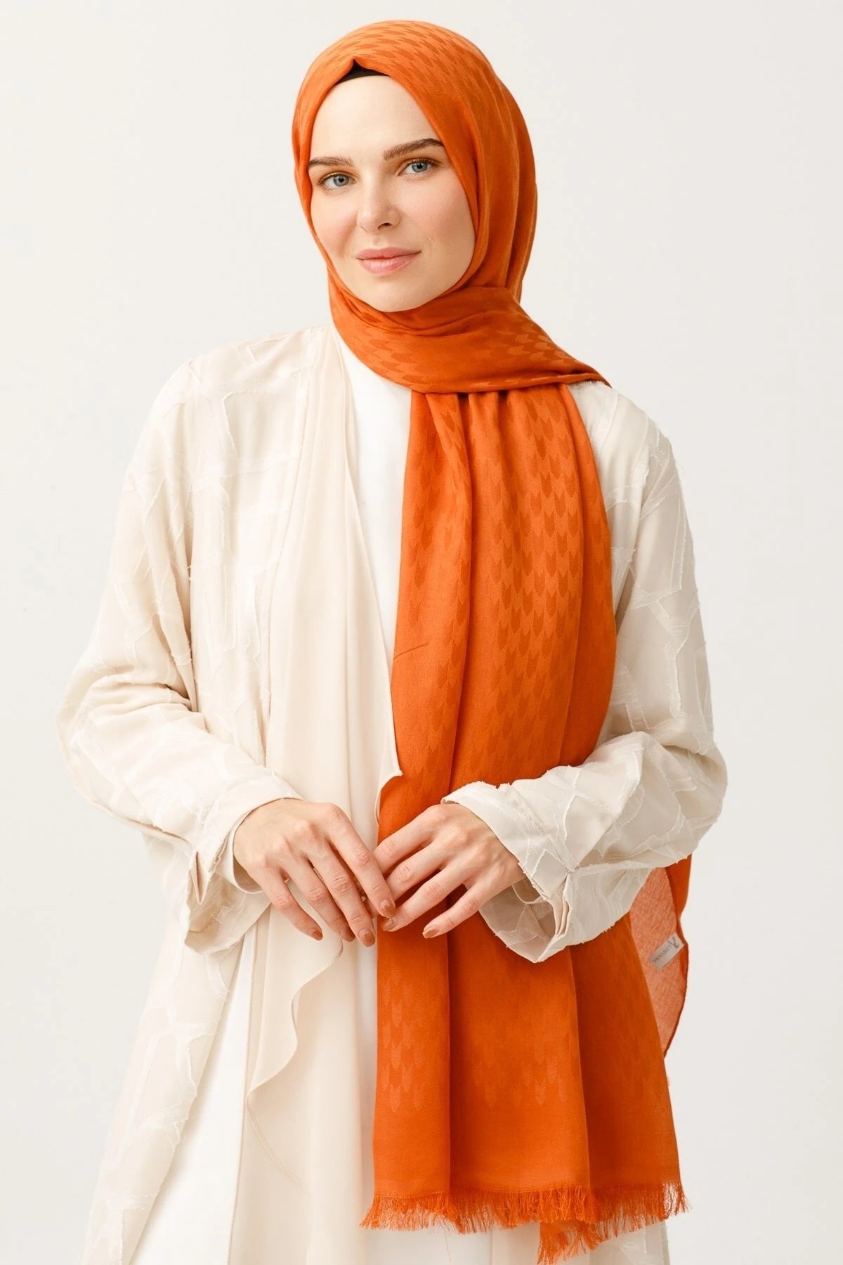 Kırlangıç Desen Pamuk Jakar Şal