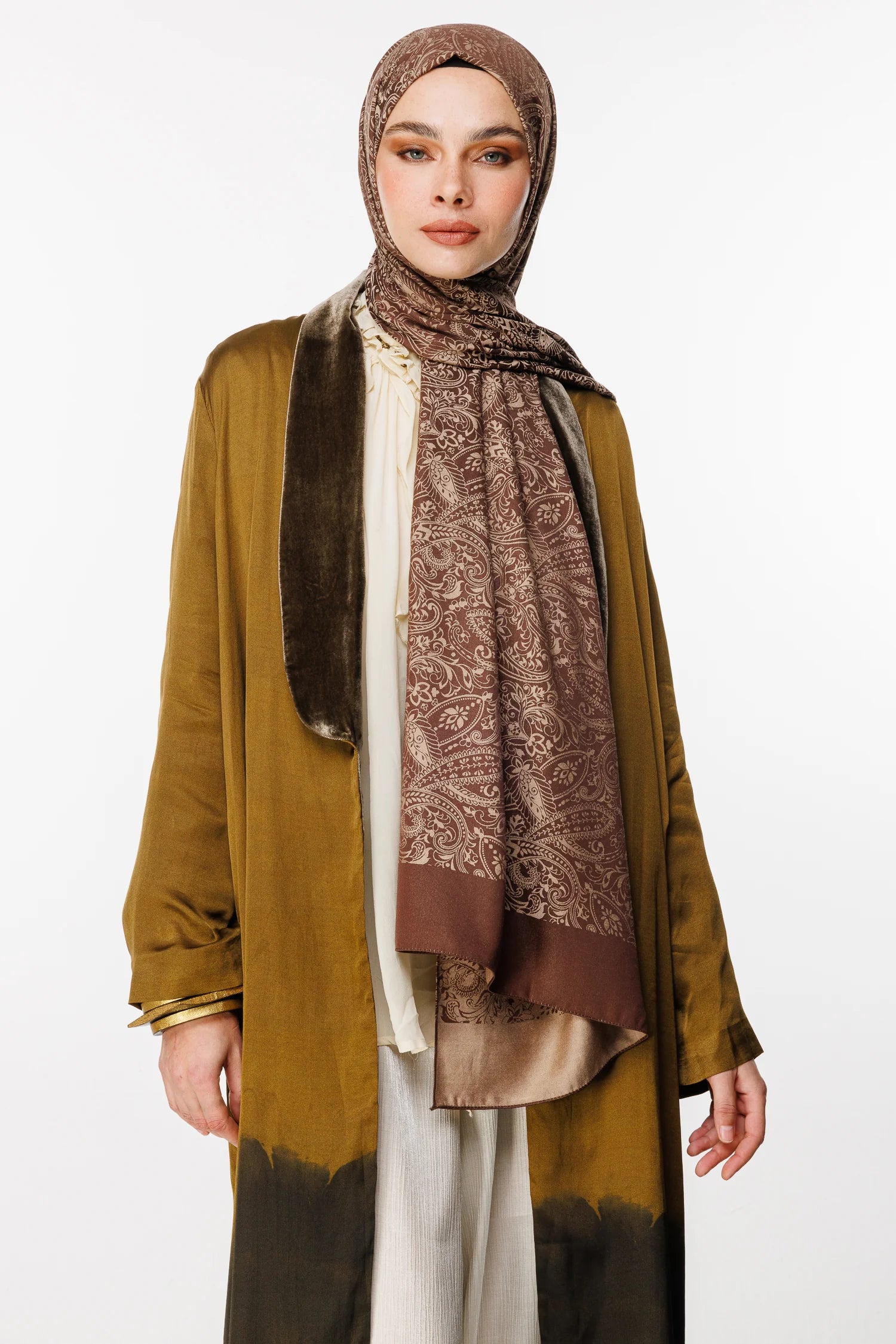 Velora Desen Çift Taraflı Şal