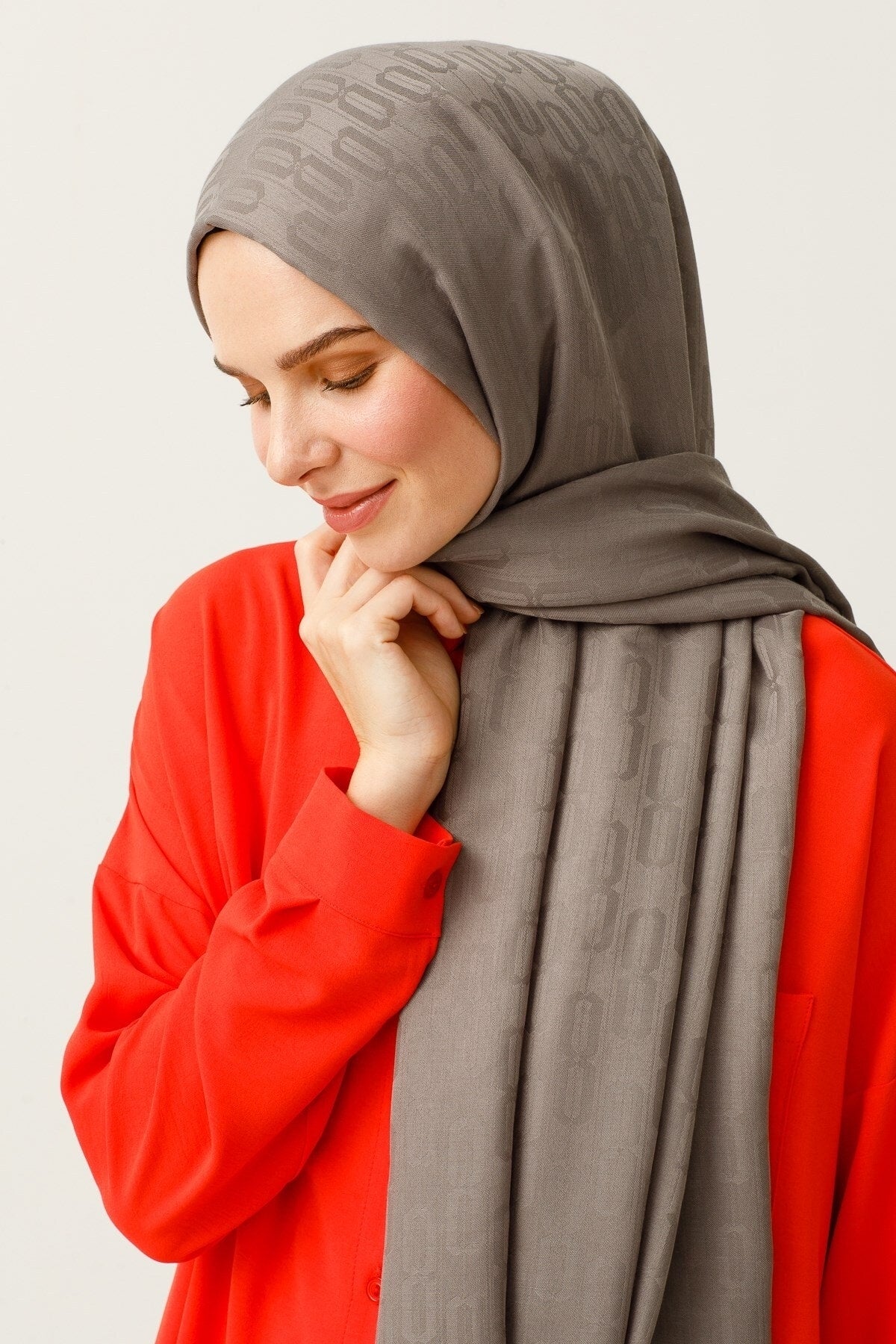 Zincir Desen Pamuk Jakar Şal