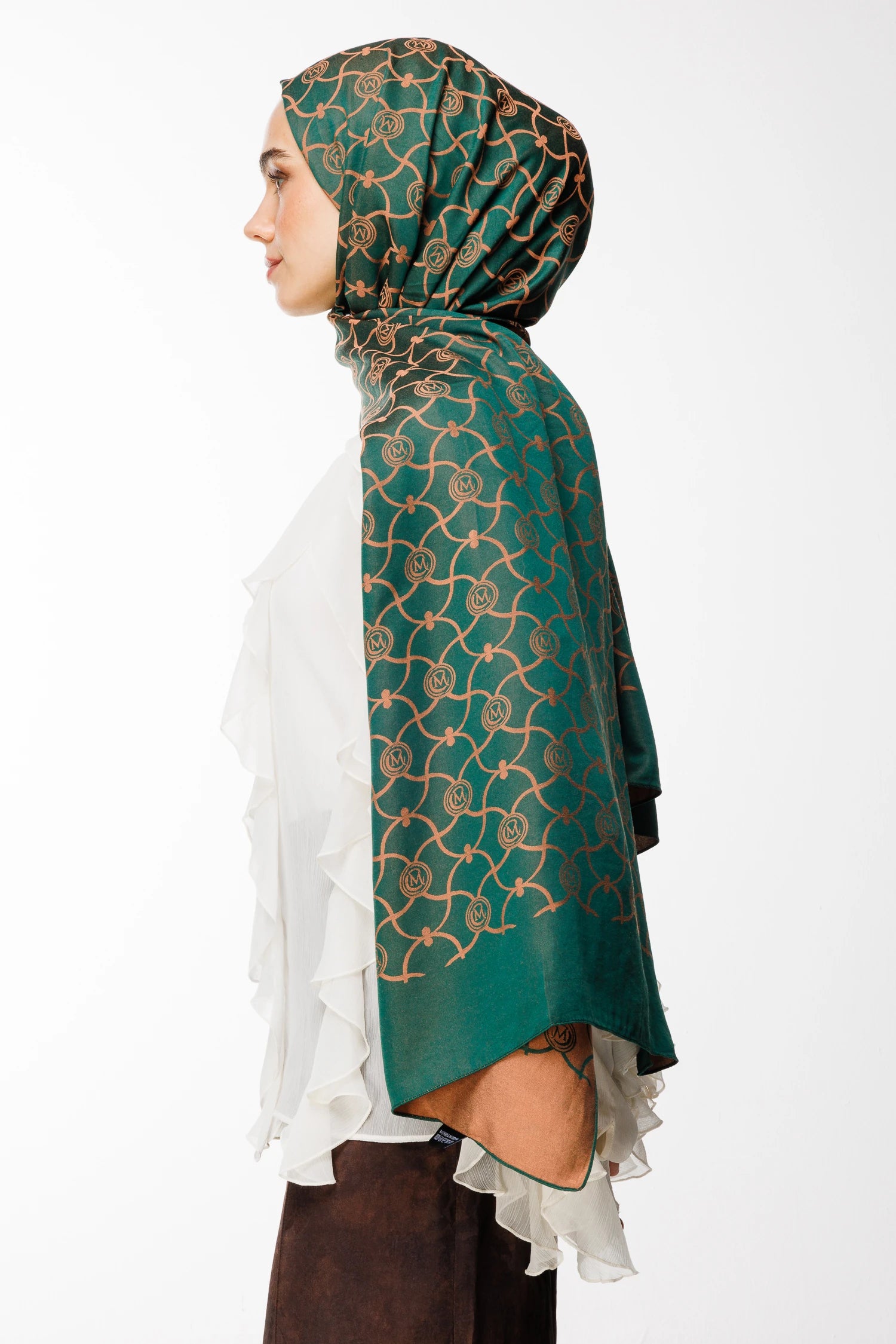 Marrakech Desen Çift Taraflı Şal