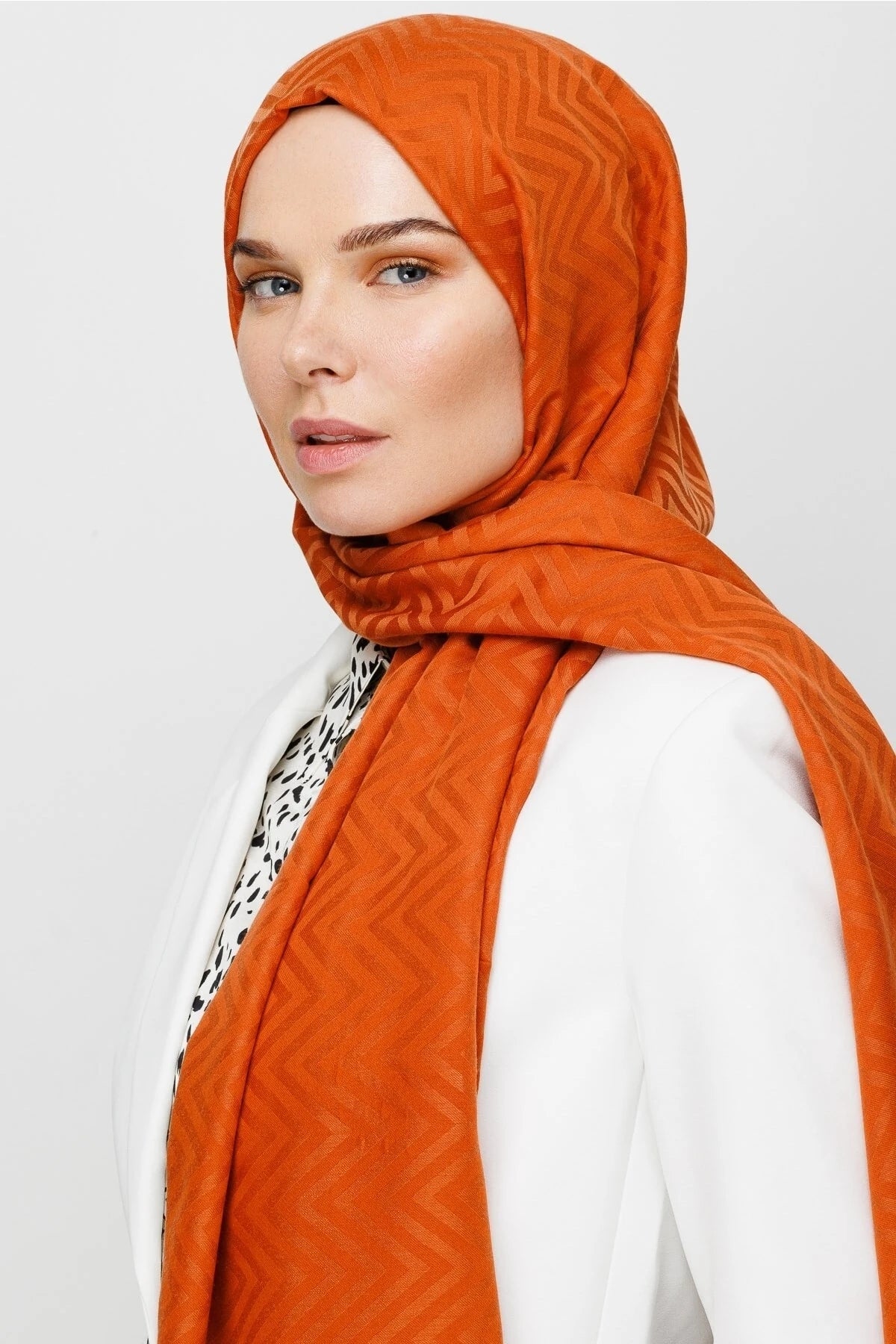 Zikzak Desen Pamuk Jakar Şal