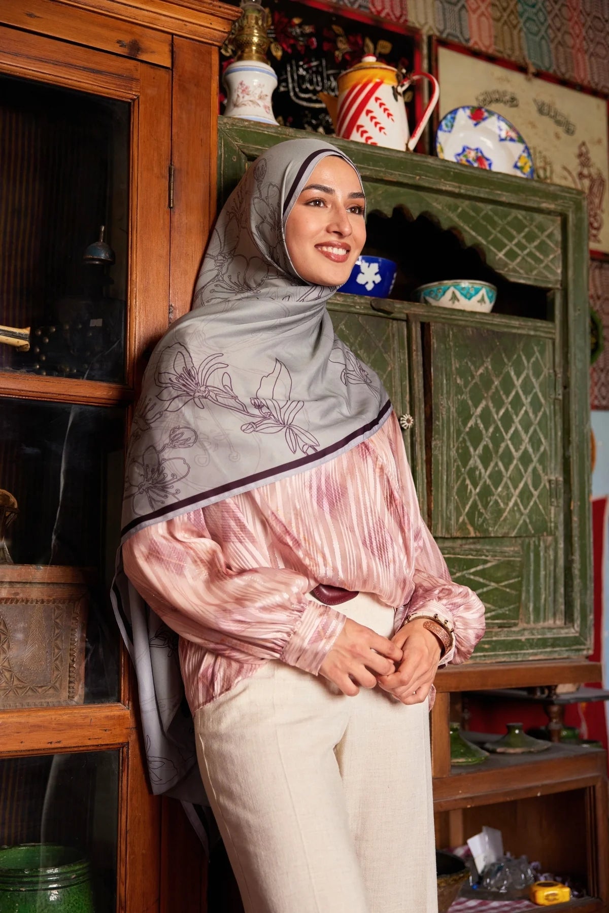 Yekta Desen Sakura İpek Şal