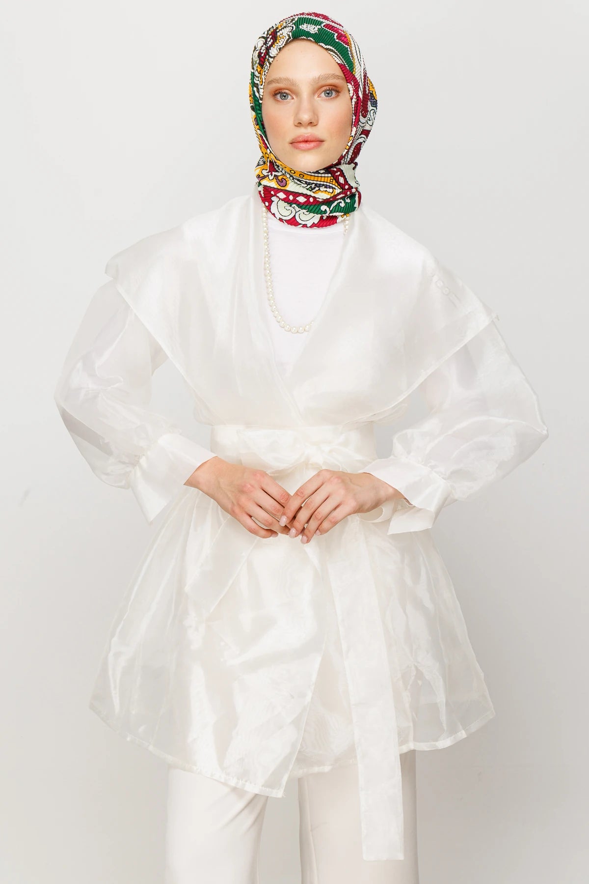 40 Yama Desen Pilise Eşarp