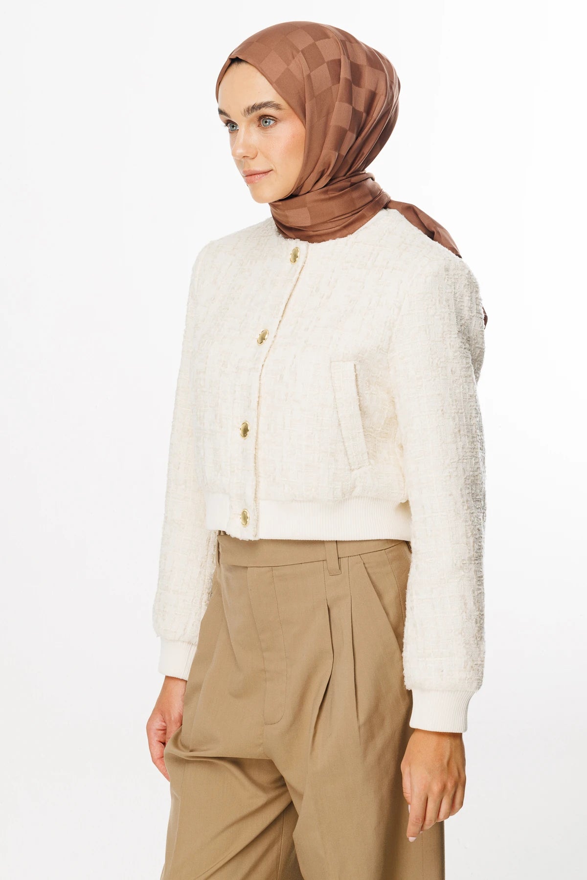 Dama Desen İpeksi Jakar Şal