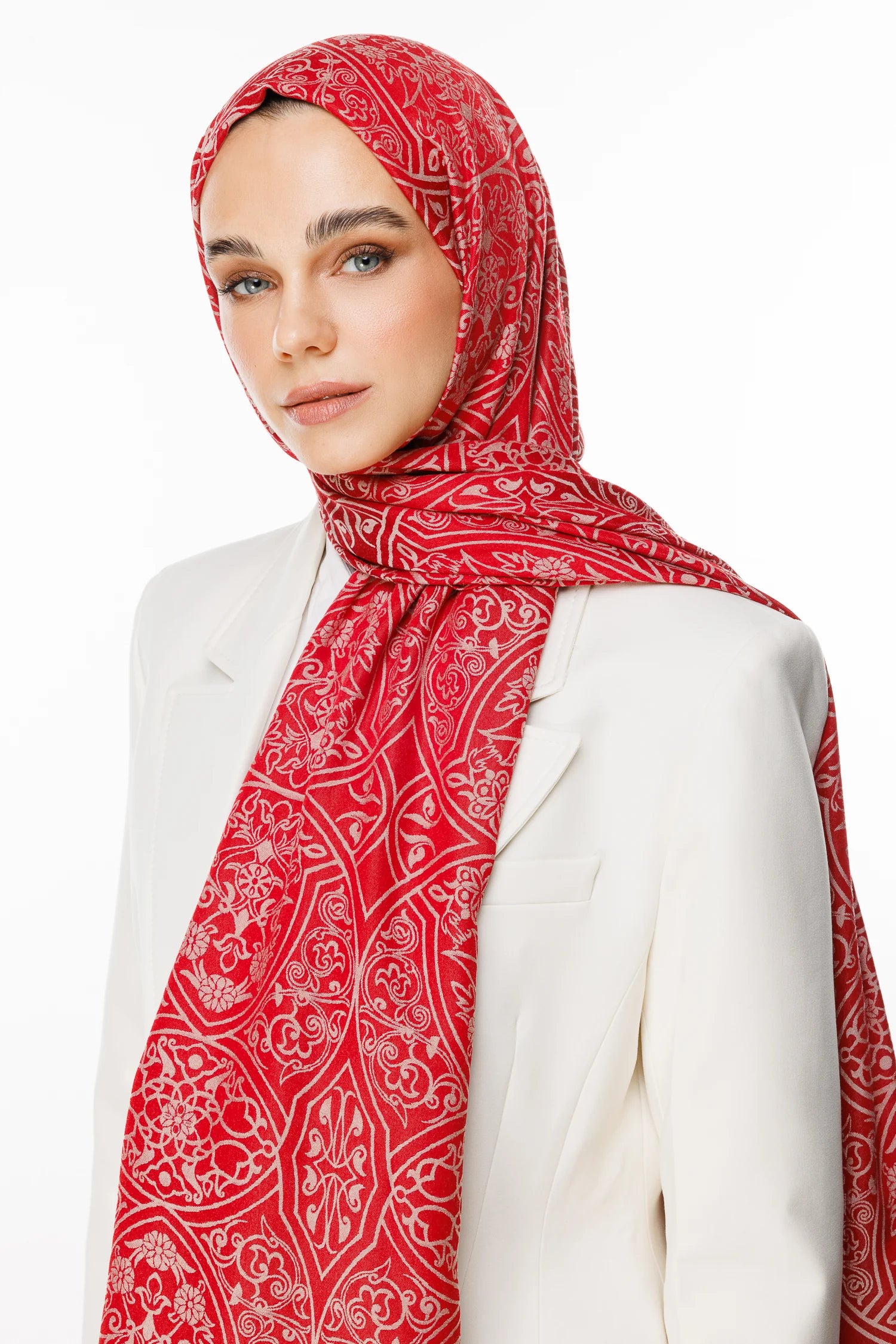 Morocco Desen Çift Taraflı Şal