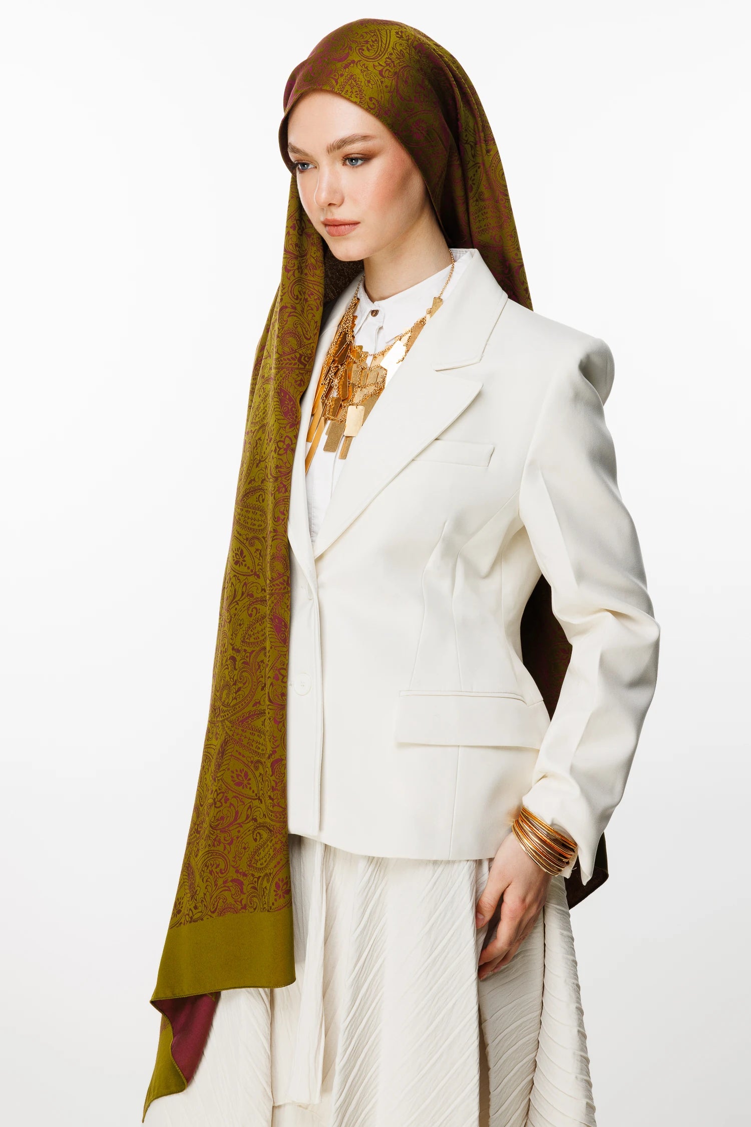 Velora Desen Çift Taraflı Şal