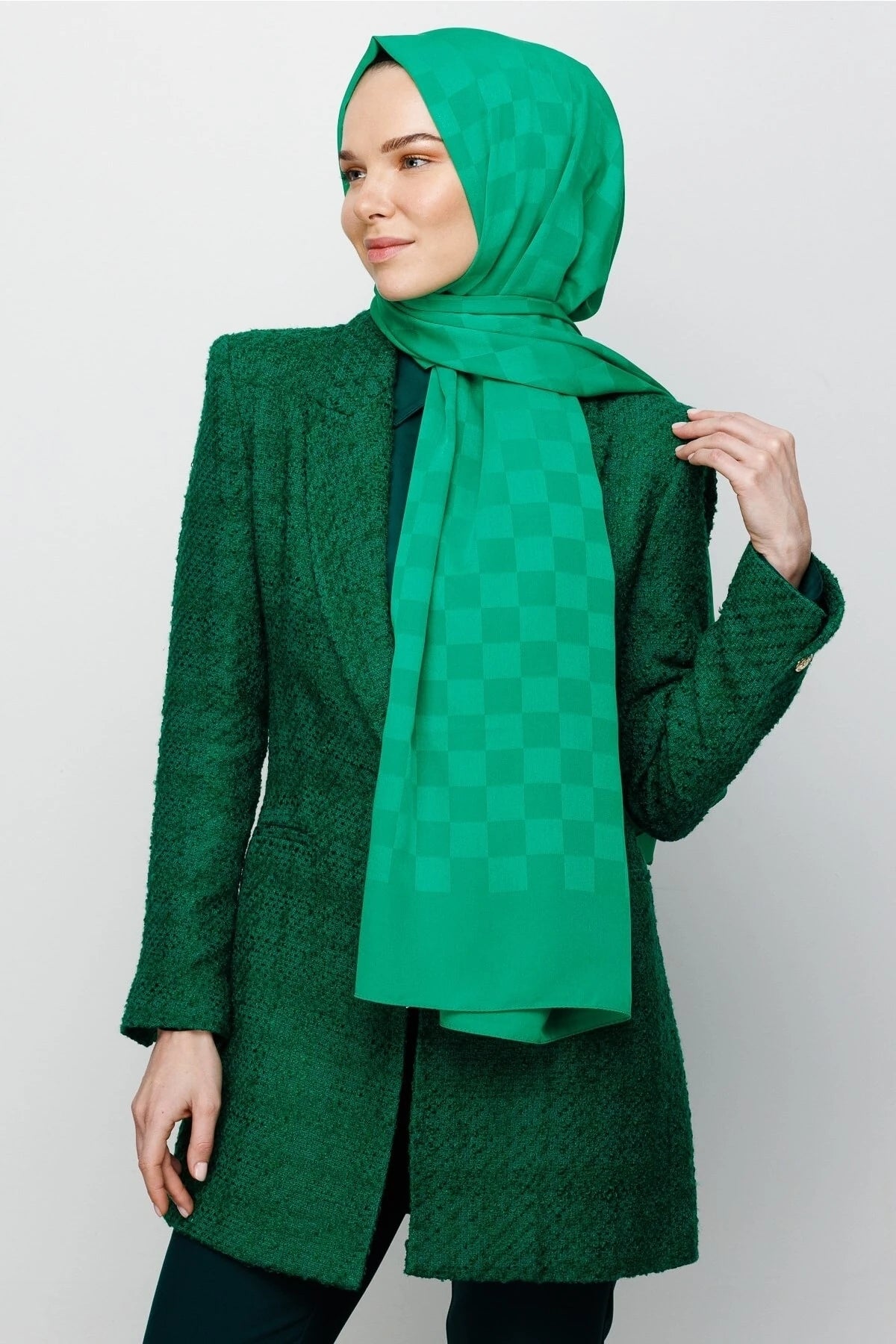 Dama Desen İpeksi Jakar Şal