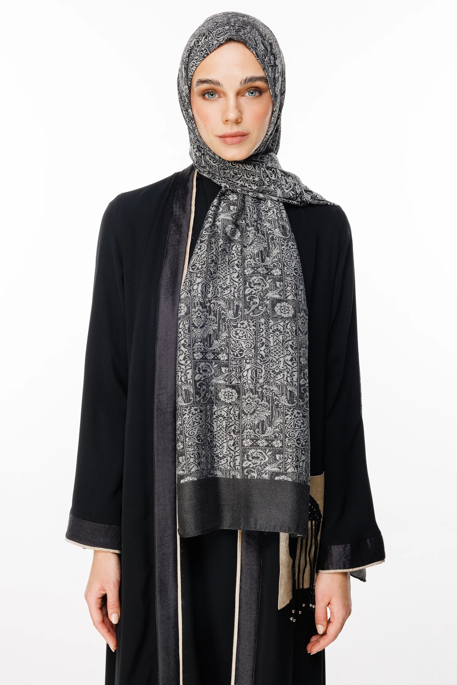 Henna Desen Çift Taraflı Şal